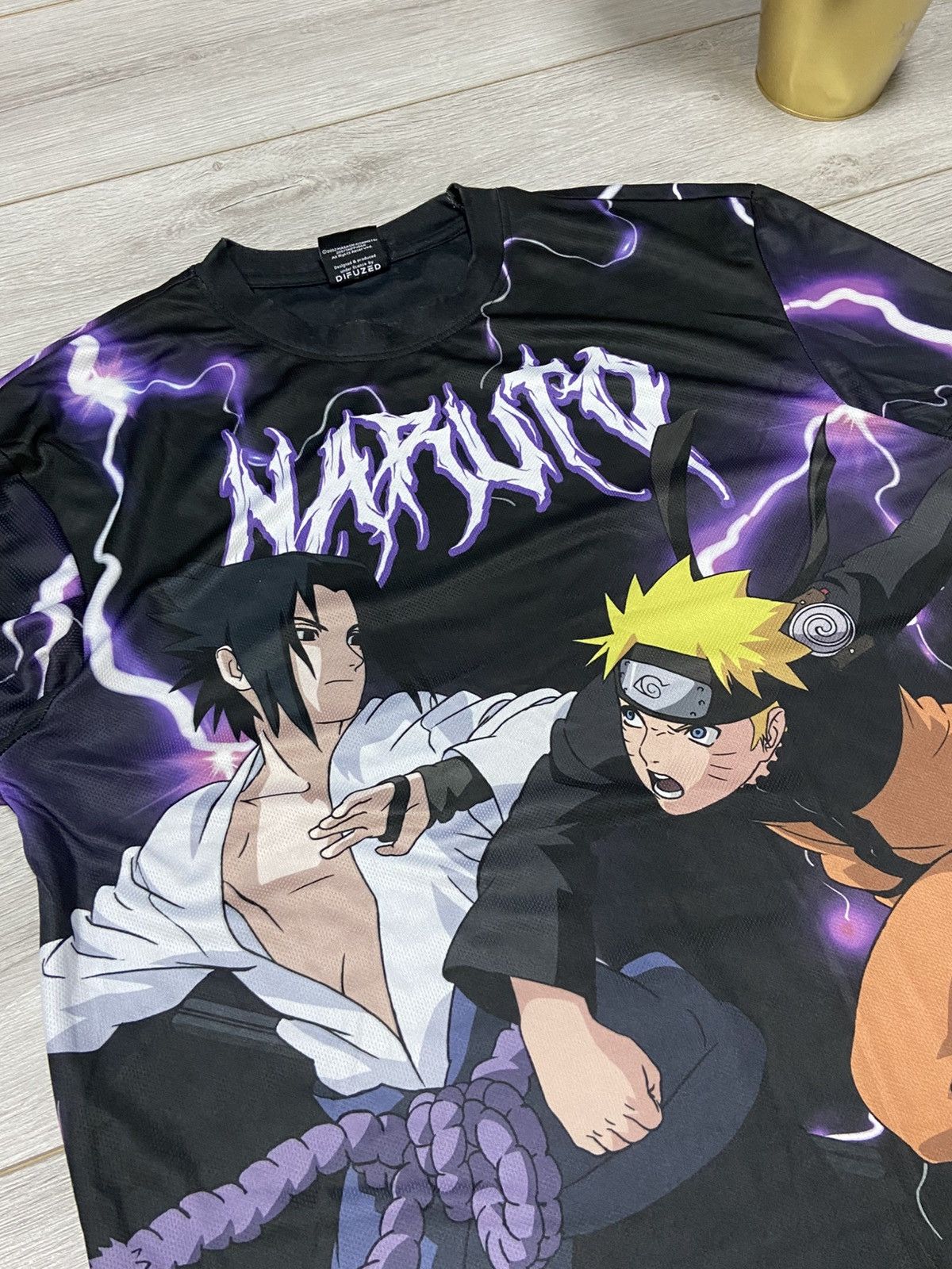 Anime Naruto shippuden Saske 2002 Masashi overprint vintage tshirt Size US L / EU 52-54 / 3 - 4 Thumbnail