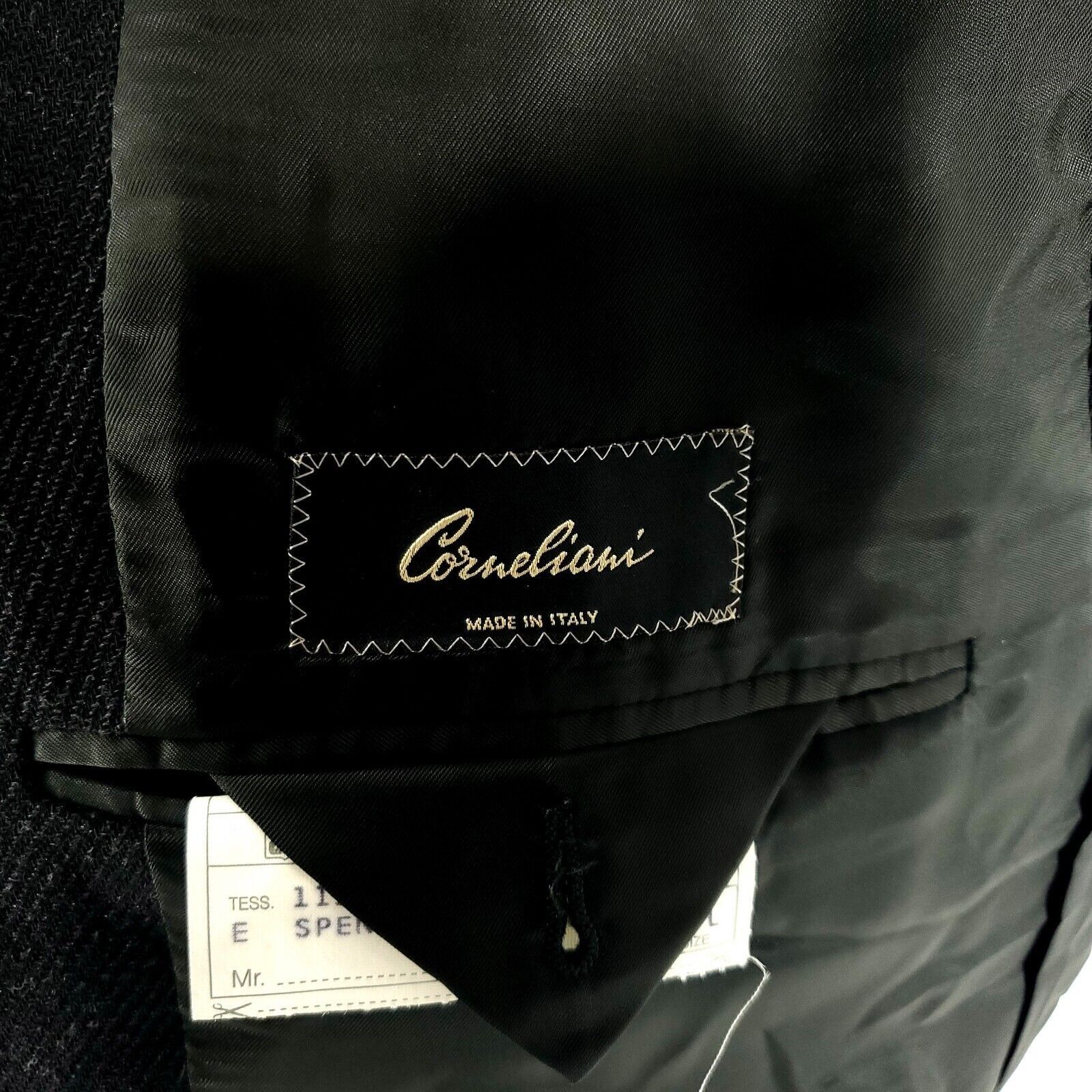 Corneliani Corneliani Wool Silk 3 Button Blazer 38L Black Side Striped Size 38L - 6 Thumbnail