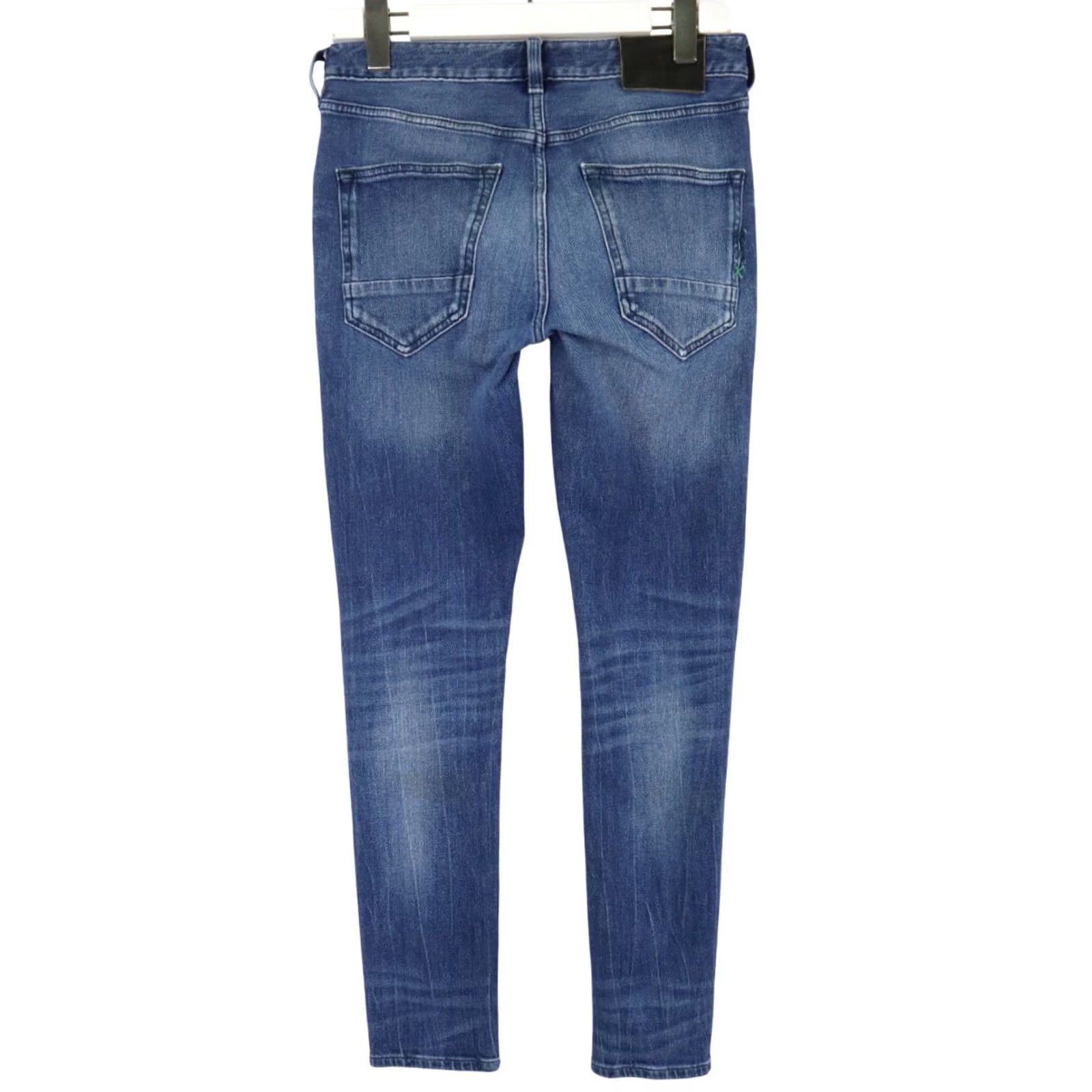 Scotch & Soda SCOTCH & SODA Skim Bi - Stretch Jeans Men's W29/L32 Slim Blue Whiskers Faded Zip Jeans Mens Slim W29/L32 Blue Zip Size US 29 - 2 Thumbnail