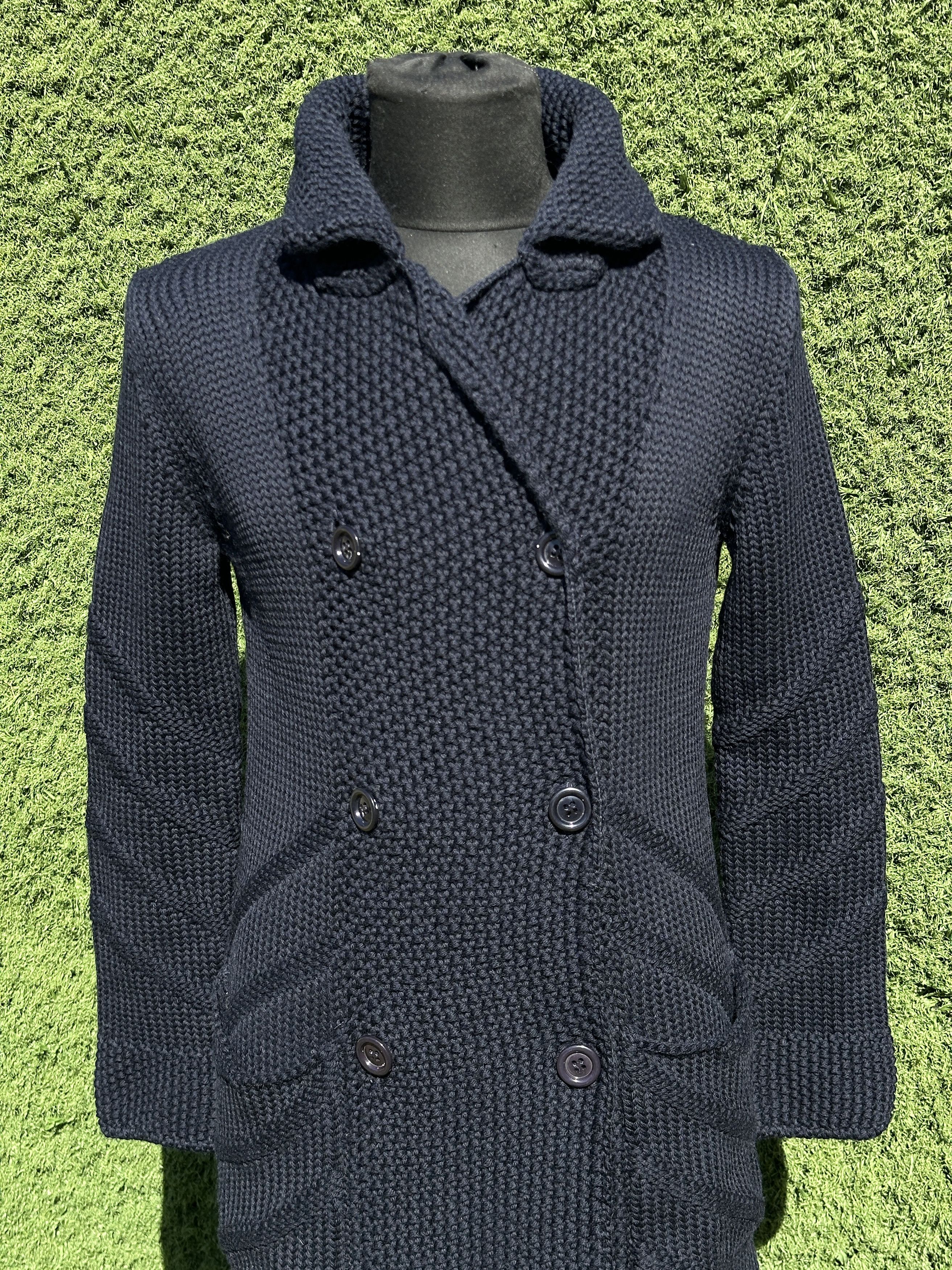 Prada Prada Double Breasted Knit Long Cardigan Coat Wool IT 44 Size M / US 6-8 / IT 42-44 - 2 Thumbnail