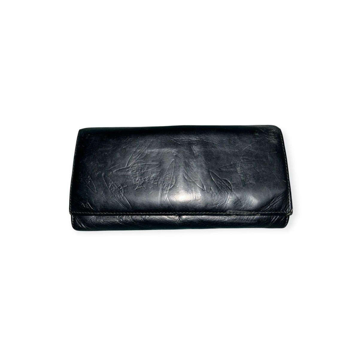 Vivienne Westwood London Orb Stamp Leather Black Long Wallet Size ONE SIZE - 1 Thumbnail