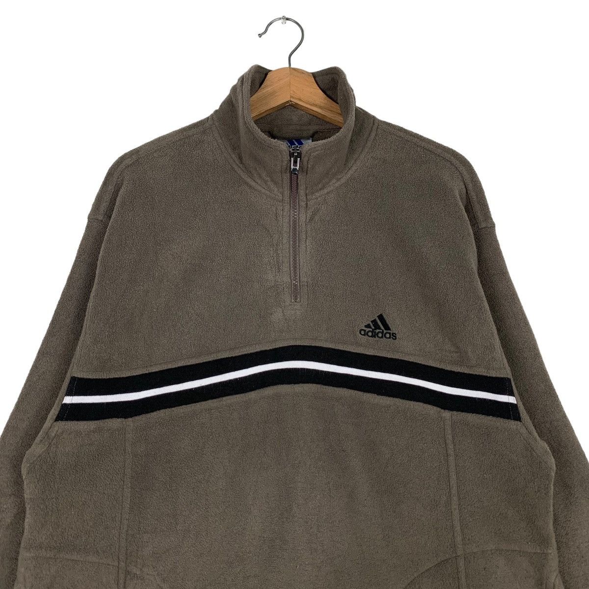 Adidas ADIDAS Half Zip Turtle Neck Pullover Fleece #0413-C19 Size US L / EU 52-54 / 3 - 2 Thumbnail
