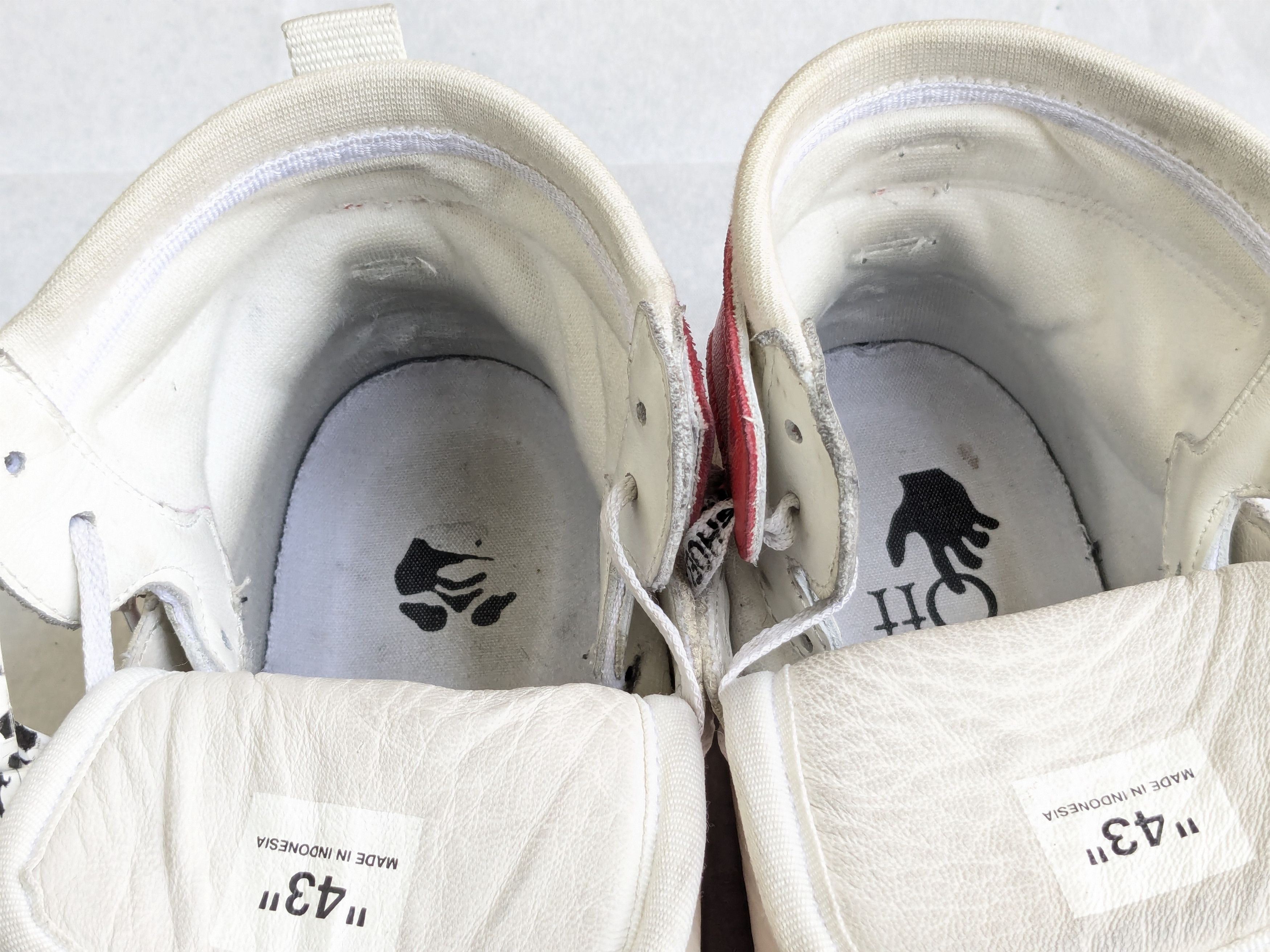 Off-White Off-white Vulcanized High Top Sneakers Red White 10 43 Size US 10 / EU 43 - 6 Thumbnail
