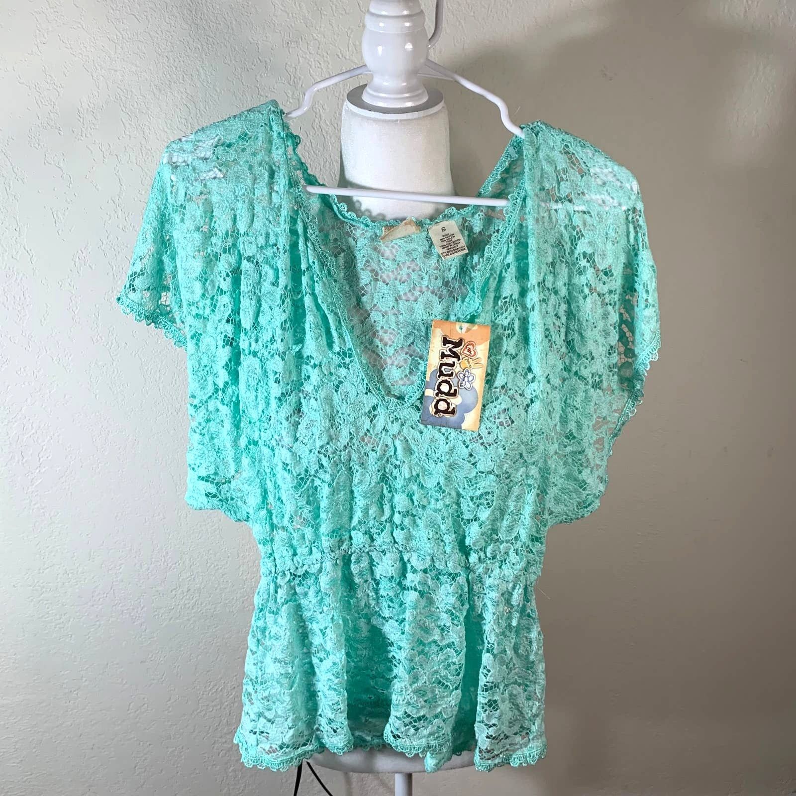 Other Green lace cute top size S Size S / US 4 / IT 40 - 1 Thumbnail