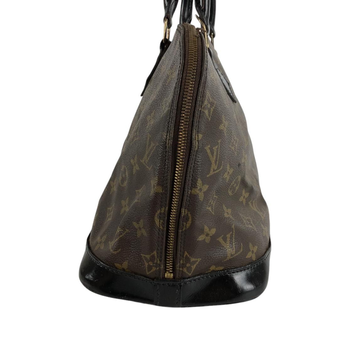 Louis Vuitton Louis Vuitton - Alma PM Handbag Black Leather Monogram Size ONE SIZE - 3 Thumbnail