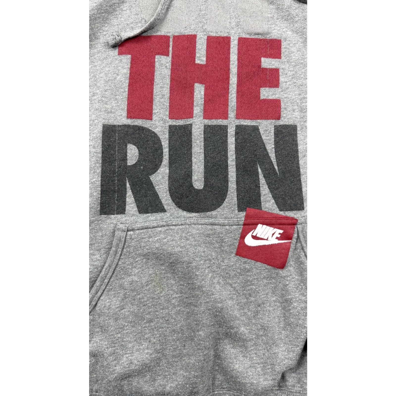 Nike VINTAGE Nike Hoodie Mens Small Gray THE RUN Pullover Sweatshirt Sportswear Size US S / EU 44-46 / 1 - 2 Thumbnail