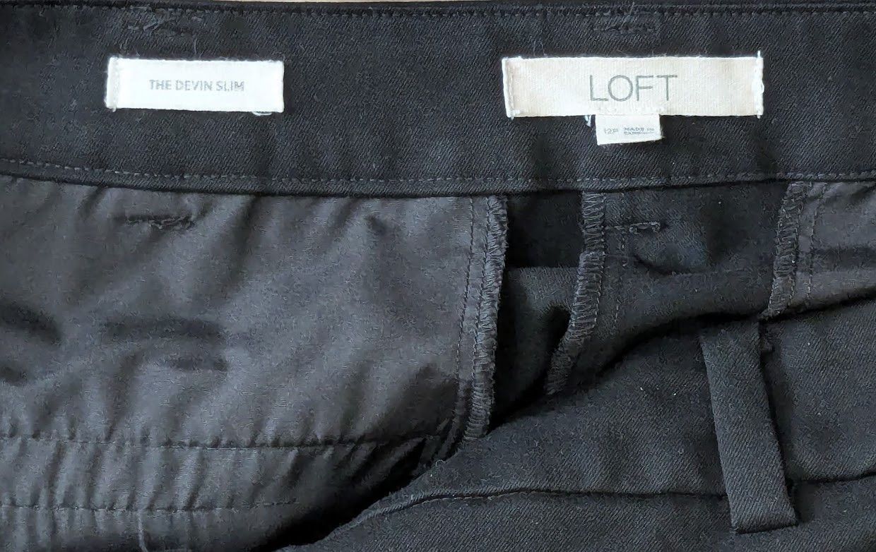 Loft LOFT The Devin Slim black dress cuff trousers Size 34" / US 12 / IT 48 - 7 Thumbnail