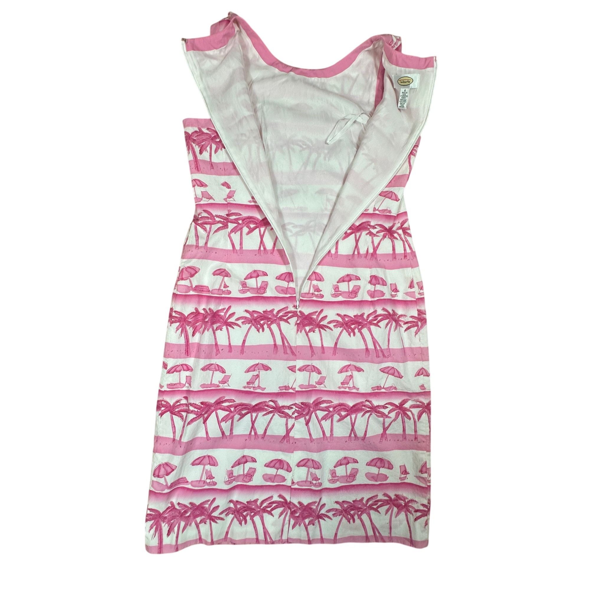 Talbots Talbot Pink Beach Print Summer Sheath Dress Size 6 Size M / US 6-8 / IT 42-44 - 6 Thumbnail