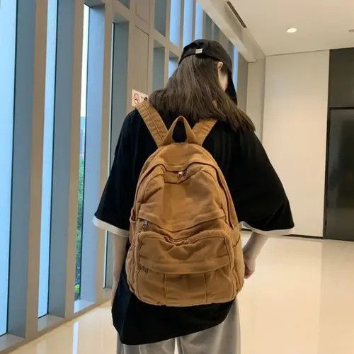 Vintage Unisex Canvas Backpack Size ONE SIZE - 3 Thumbnail