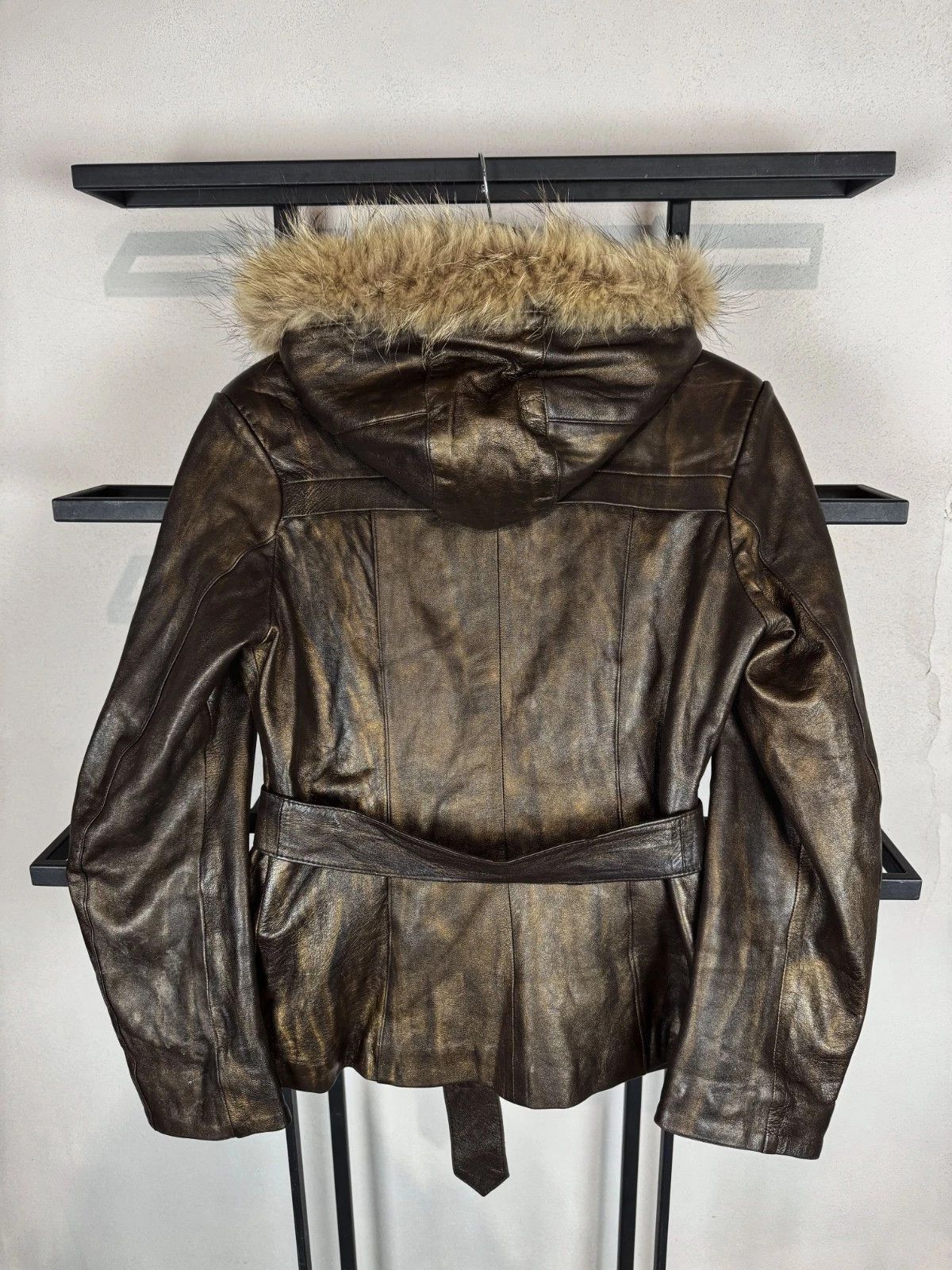 Vintage So Sick VTG Avant Garde Real Leather Jacket 90s Y2K Size S / US 4 / IT 40 - 2 Thumbnail