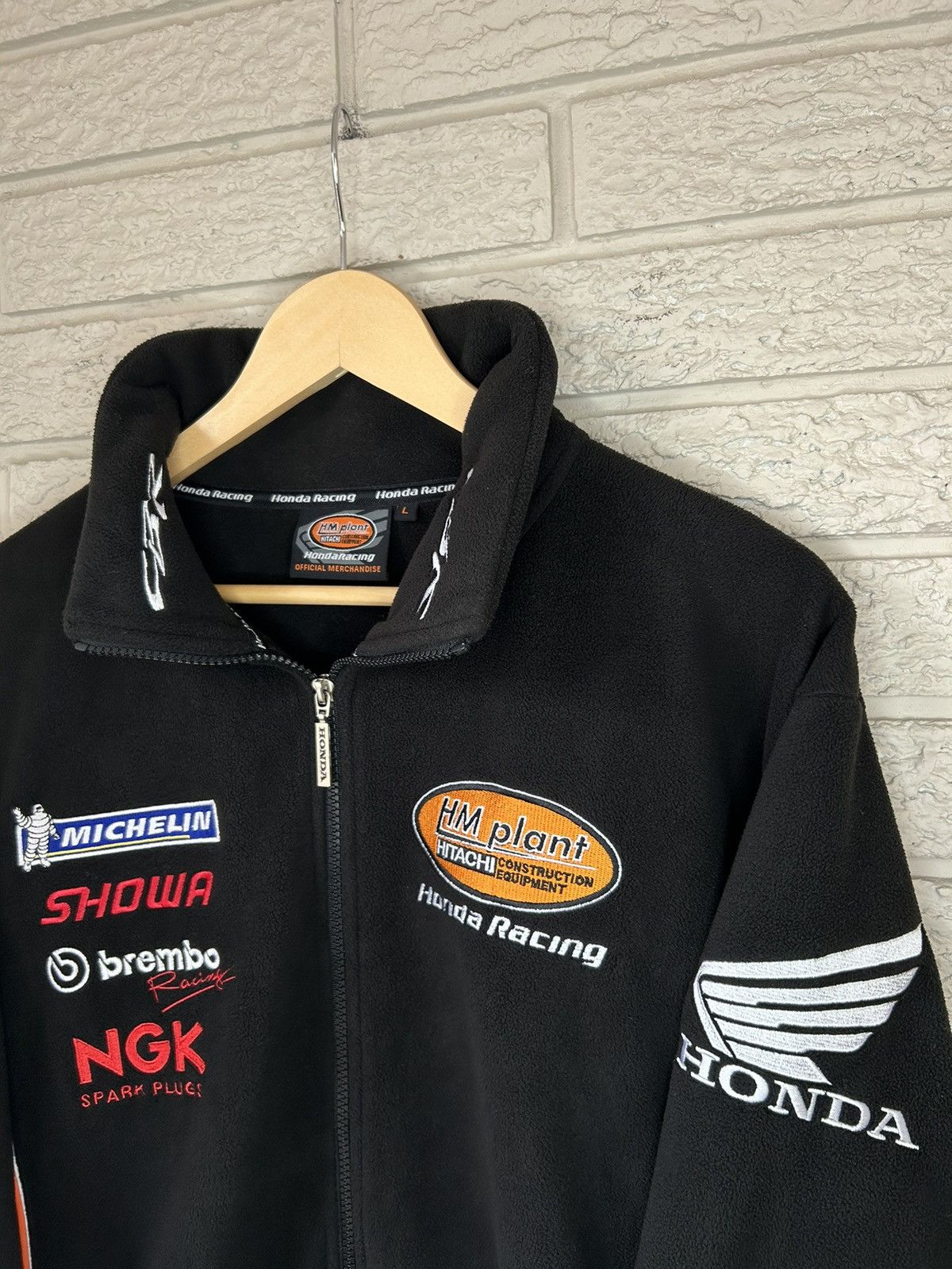 Honda Vintage Honda Racing Zip Up Fleece Sweater Size US L / EU 52-54 / 3 - 4 Thumbnail
