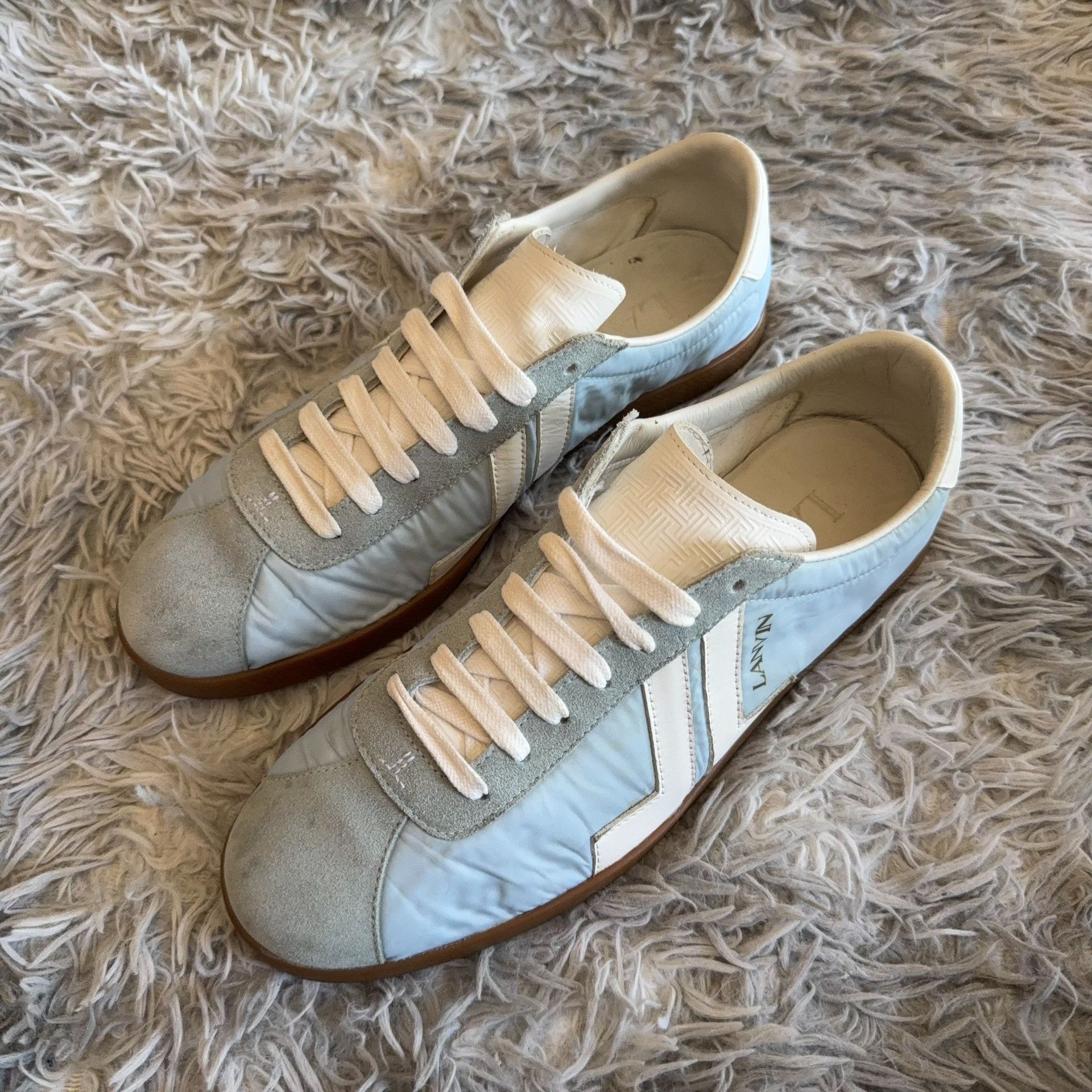Lanvin Lanvin Leather Blue Lowtop Sneakers 41 Men Size US 8.5 / EU 41-42 - 1 Thumbnail
