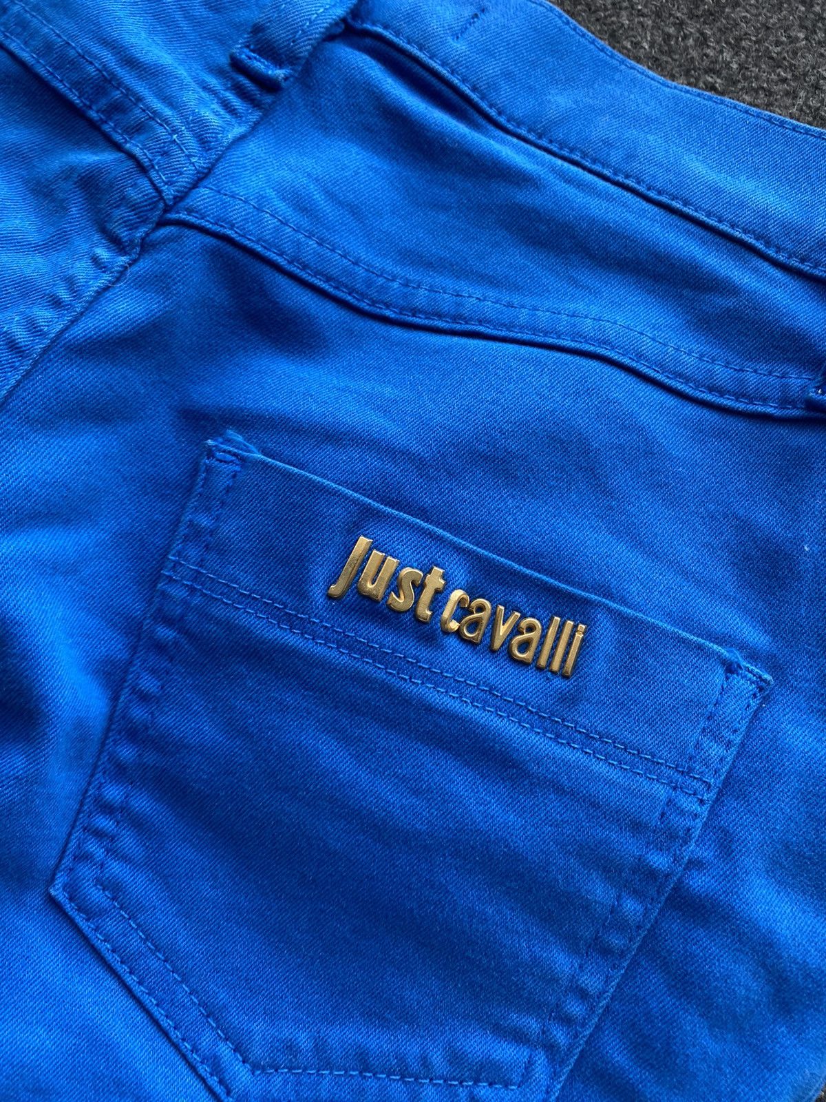 Just Cavalli 🔥Designer Luxury Just Cavalli Blue Moto Pants Women 26 size Size 26" / US 2 / IT 38 - 8 Thumbnail