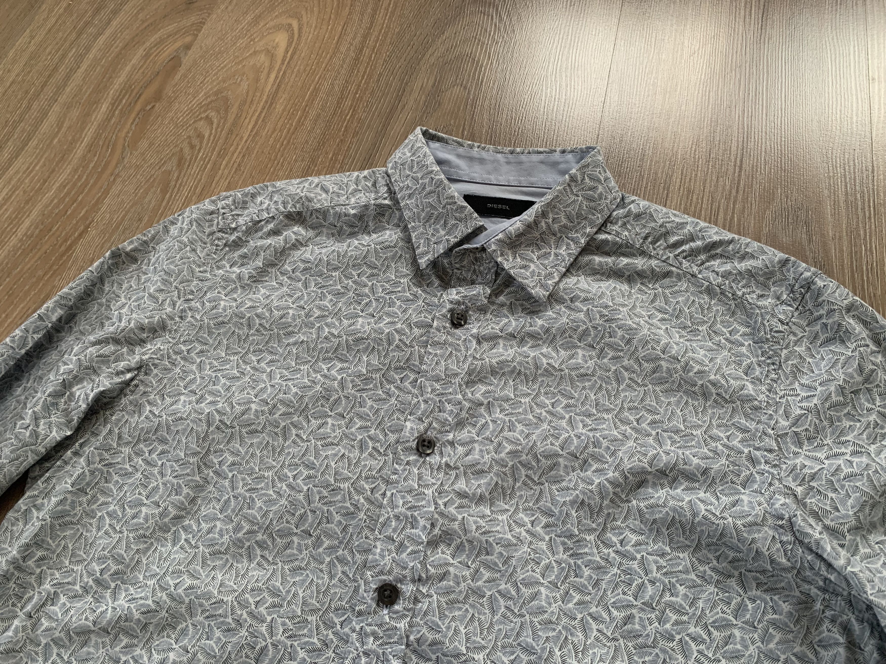 Diesel Diesel Patterned Grey Button Up Shirt Size US L / EU 52-54 / 3 - 4 Thumbnail