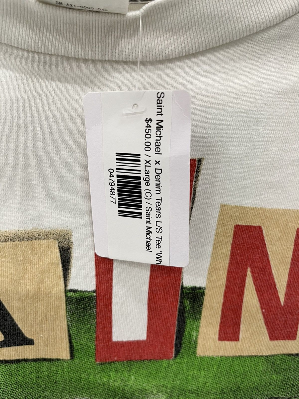 Saint Michael Saint Michael x Denim Tears L/S Tee ‘White’ Size US XL / EU 56 / 4 - 3 Thumbnail