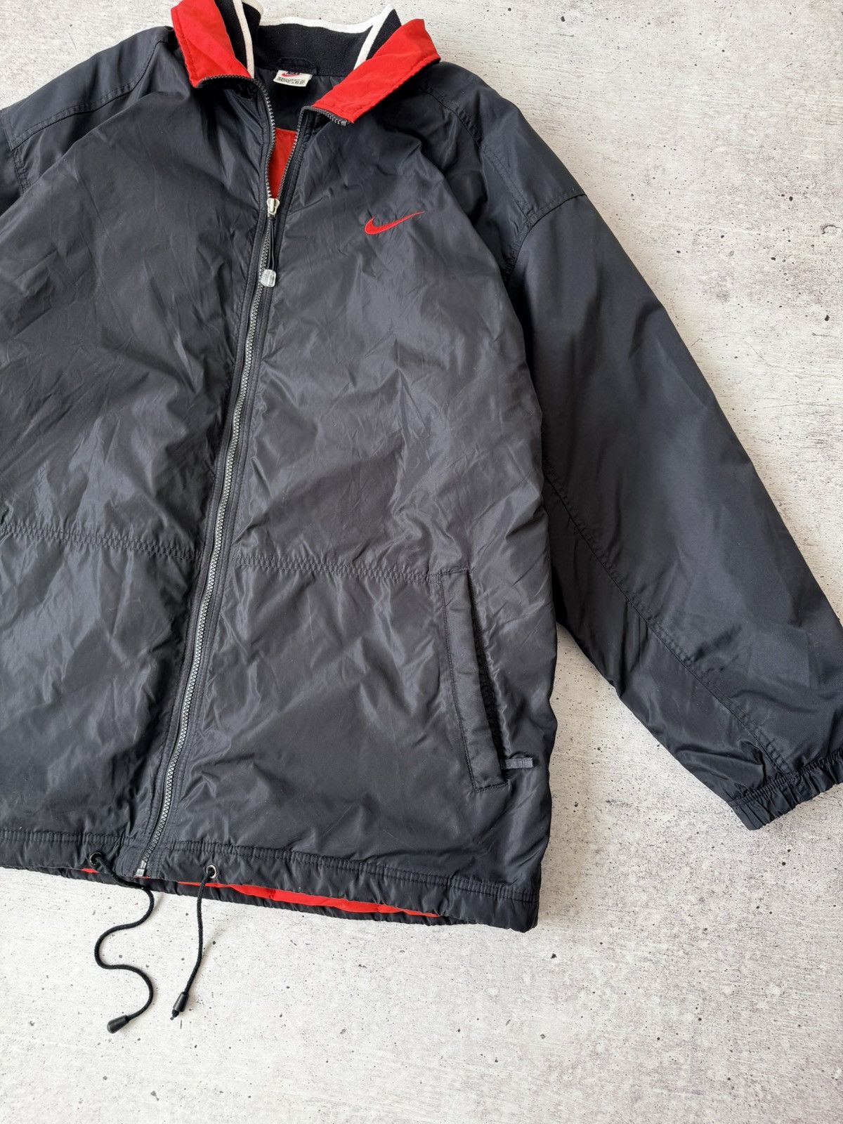 Nike Vintage 90s Nike Windbreaker Jacket y2k Black Red Swoosh Size US XL / EU 56 / 4 - 9 Thumbnail