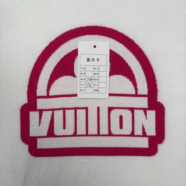 Louis Vuitton Louis Vuitton SS23 White Print Logo Knit Short Sleeve 2503- Size US L / EU 52-54 / 3 - 6 Thumbnail