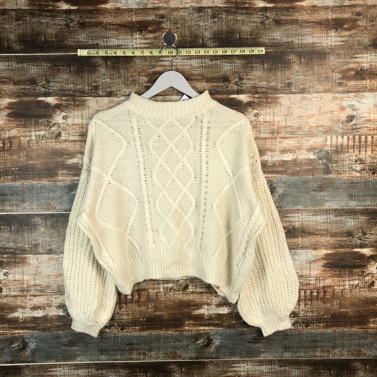 Homespun Knitwear × Japanese Brand Earth Music & Econology White Knitwear #A2260 Size M / US 6-8 / IT 42-44 - 1 Thumbnail
