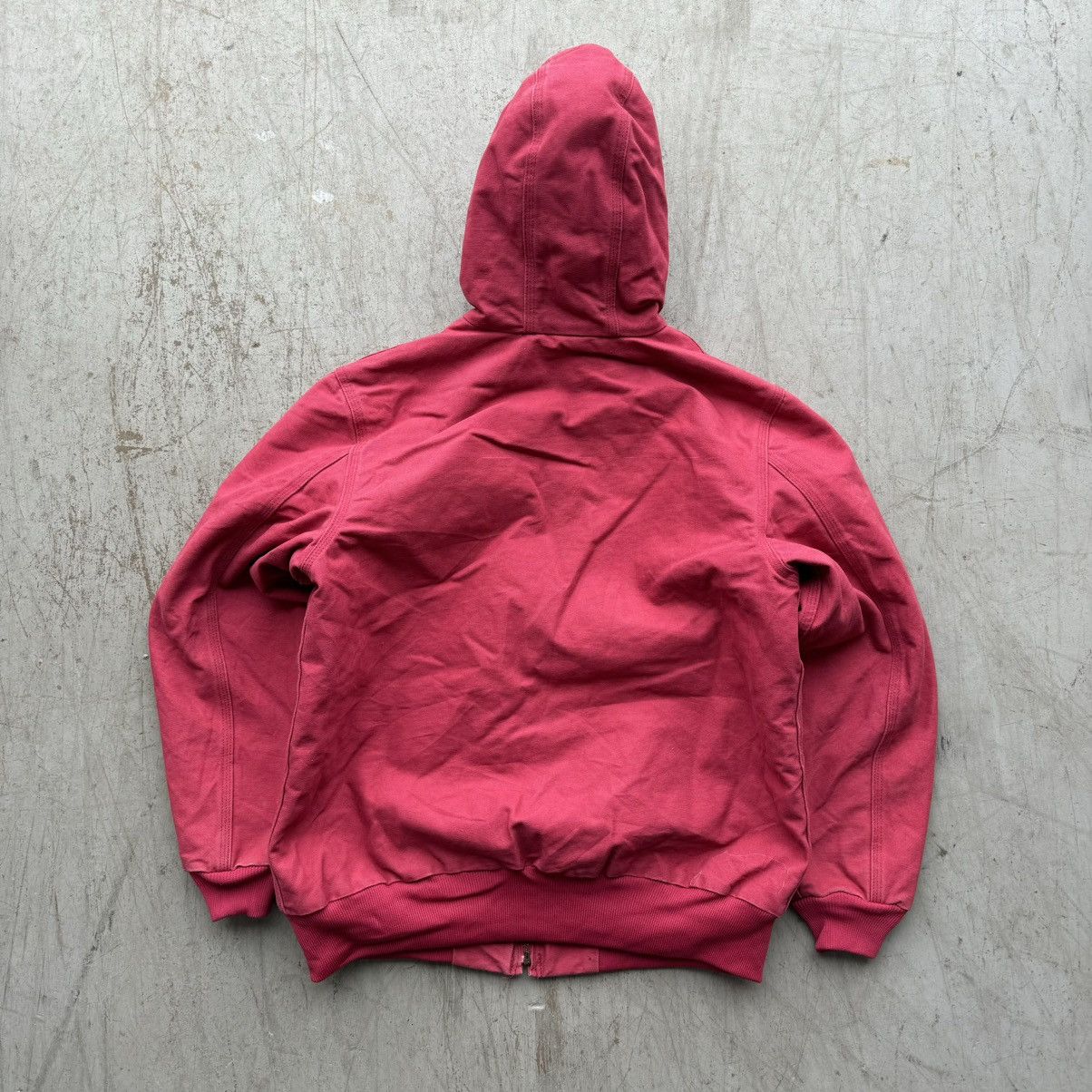 Carhartt × Vintage Vintage Carhartt Faded Hooded Crimson Red Jacket Sz M Size US M / EU 48-50 / 2 - 3 Thumbnail