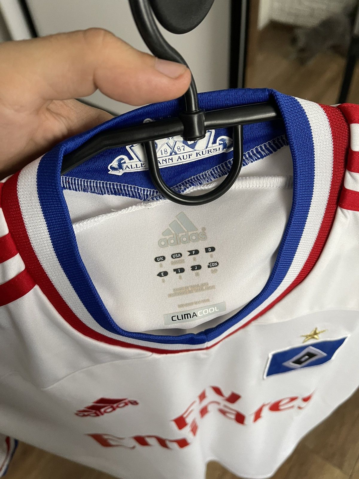 Adidas 2011/2012 Adidas Hamburger SV Soccer Jersey T-Shirt Size US S / EU 44-46 / 1 - 9 Thumbnail