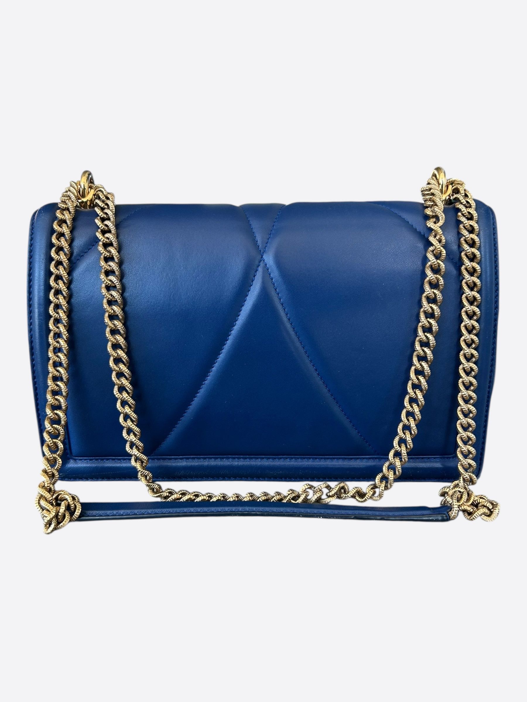 Dolce & Gabbana Dolce & Gabbana Blue Quilted Devotion Bag Size ONE SIZE - 3 Thumbnail