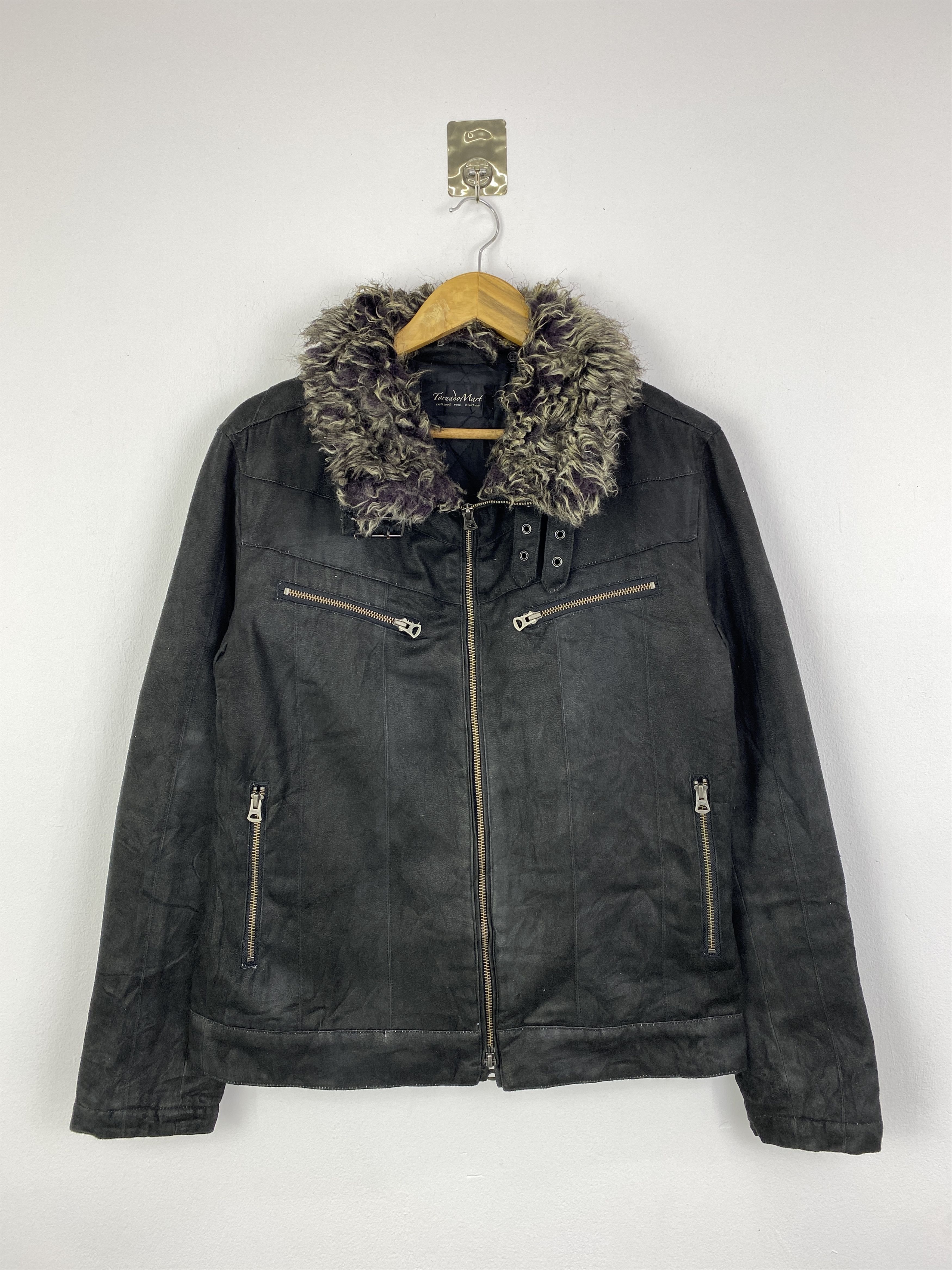 00s tornado mart leather fur jacket レザー TORNADO MART - 00s tornado mart leather fur jacket レザーの