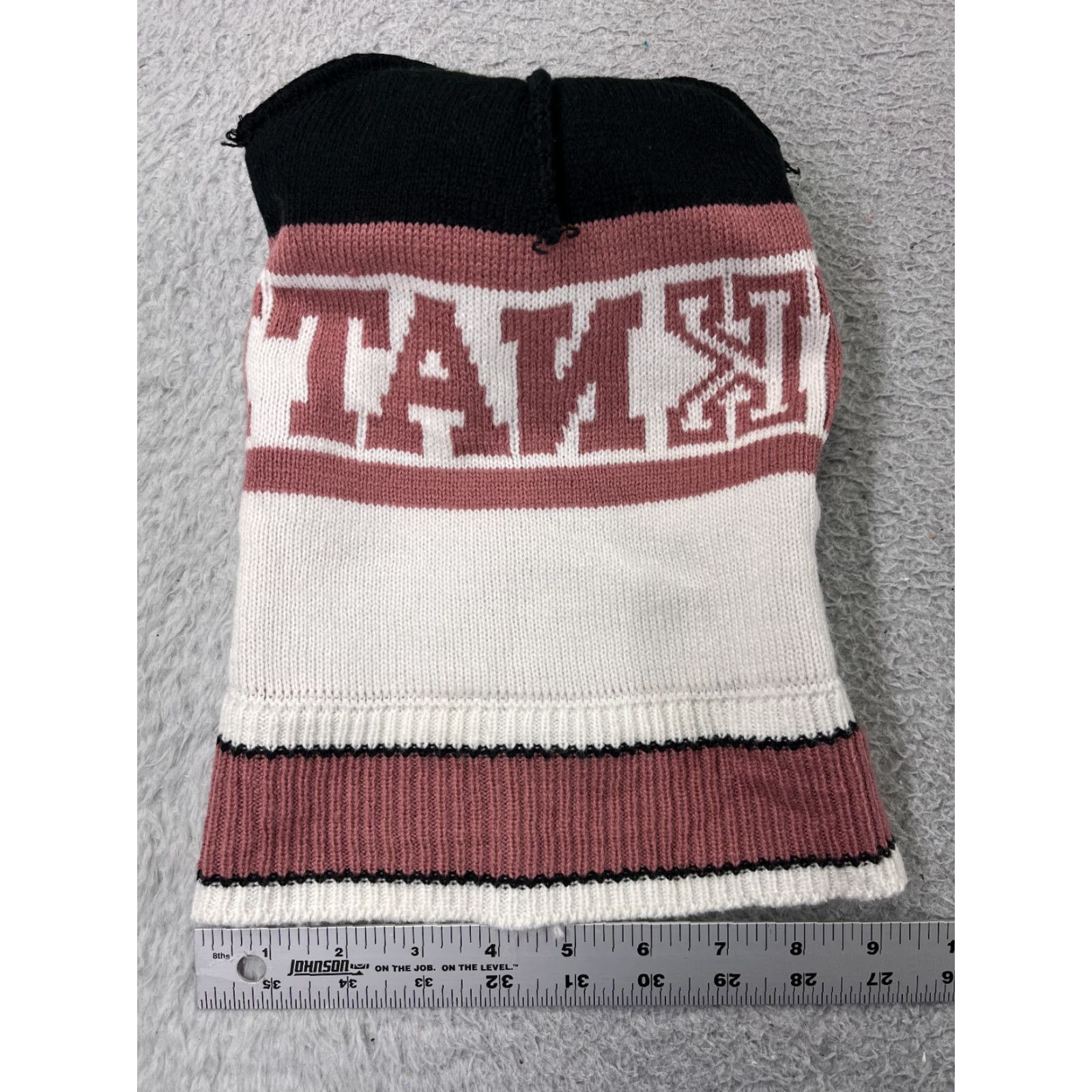 Victoria's Secret VINTAGE Beanie Victoria's Secret Beanie Adult One Size Pink White Pom PINK NATION Acrylic Knit Logo Hat Womens Beanie Size ONE SIZE - 5 Thumbnail