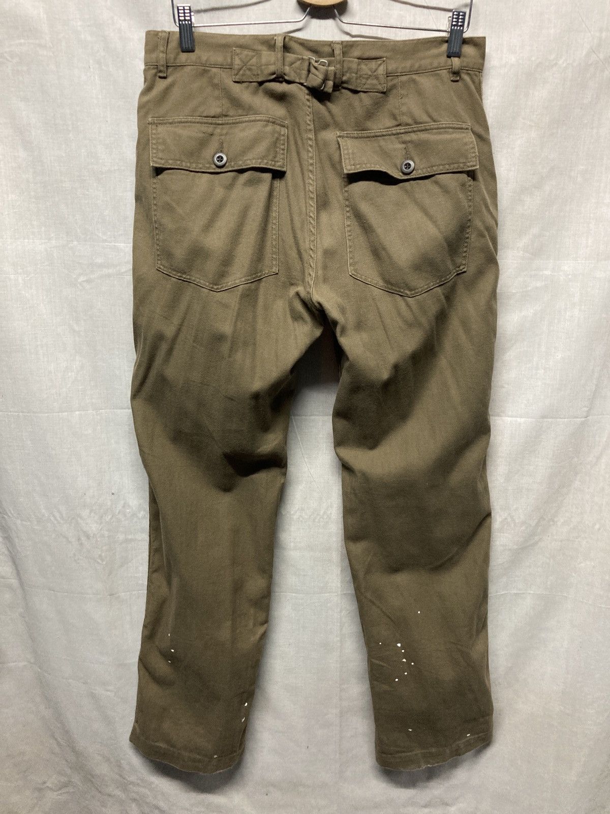 image of Ships Buckle Back Paint Splatter Baker Pants in Brown, Men's (Size 33)