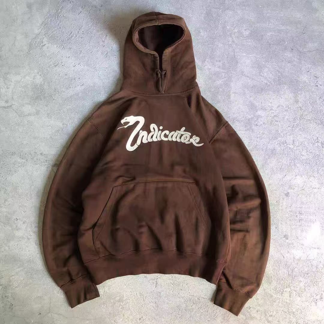 Japanese Brand × Vintage Brown vintage washed snake pattern hoodie Size US L / EU 52-54 / 3 - 1 Thumbnail