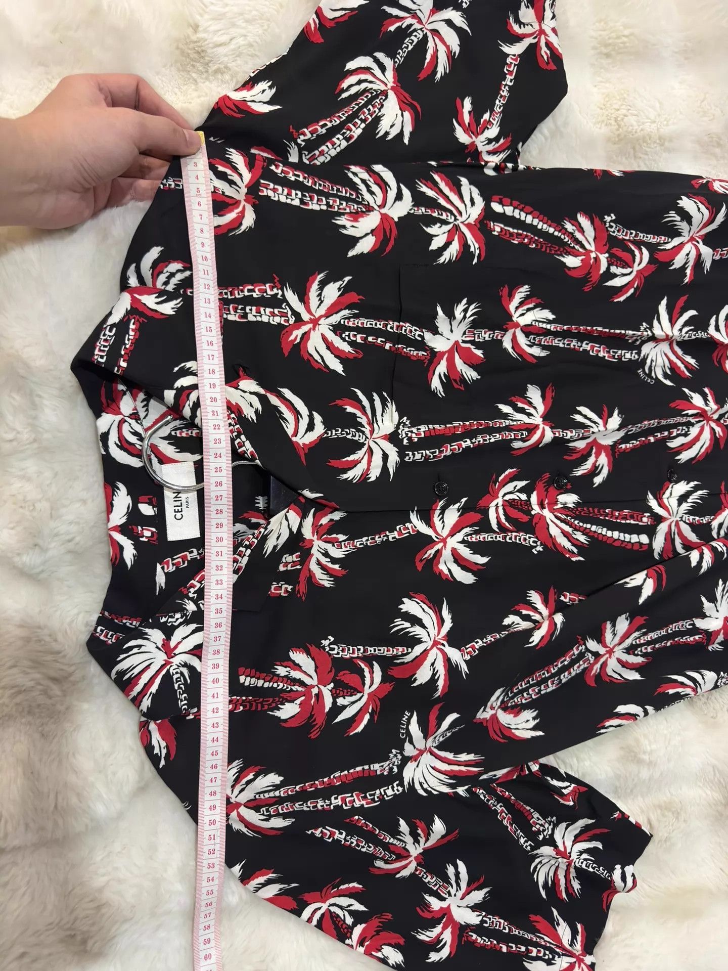 Celine CELINE Short-Sleeve Shirt Coconut Tree Size 41 NWT Size US L / EU 52-54 / 3 - 7 Thumbnail