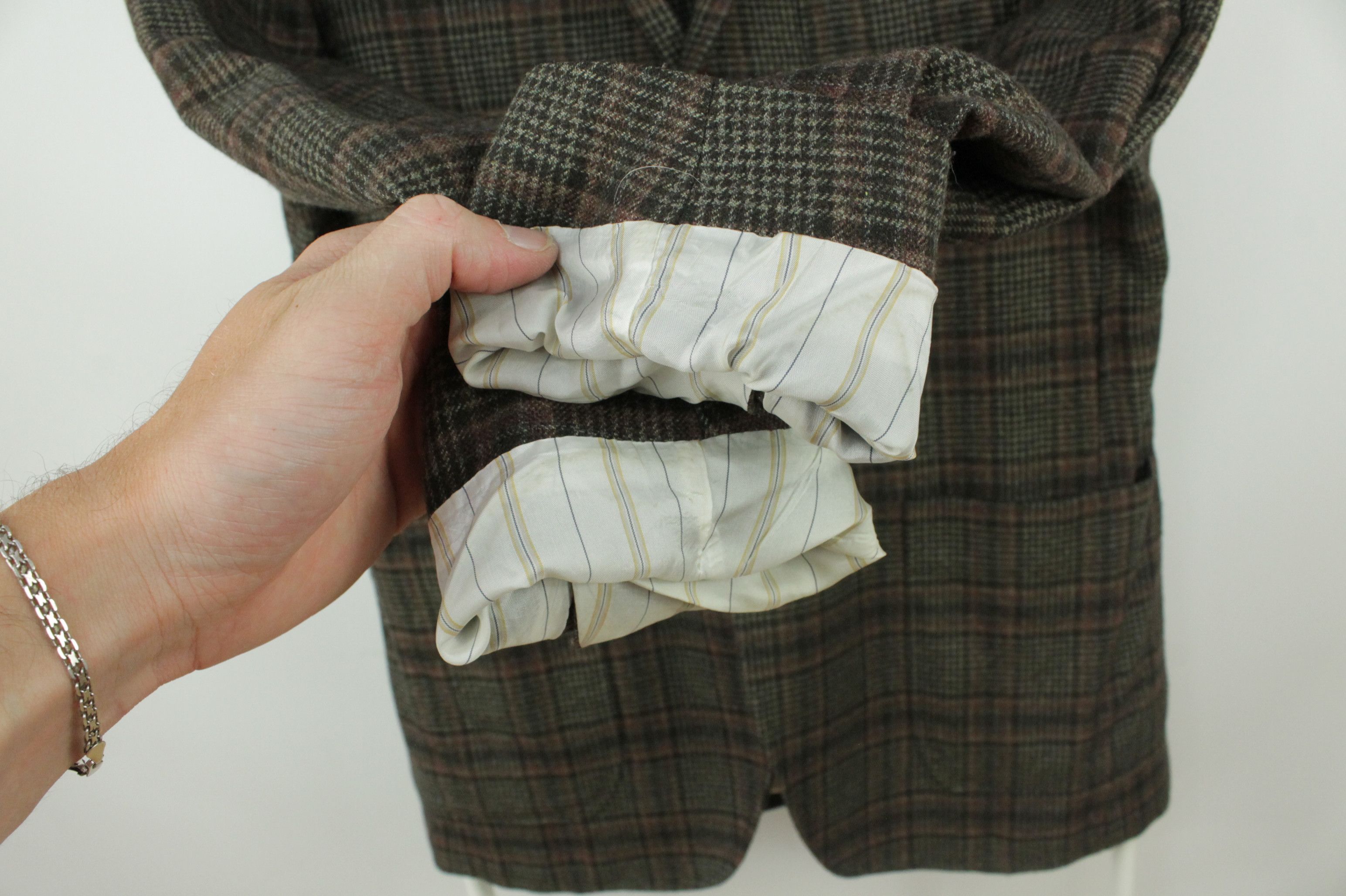 Paoloni PAOLONI Brown Flannel Wool Plaid Sport Coat Blazer Jacket Size US M / EU 48-50 / 2 - 6 Thumbnail