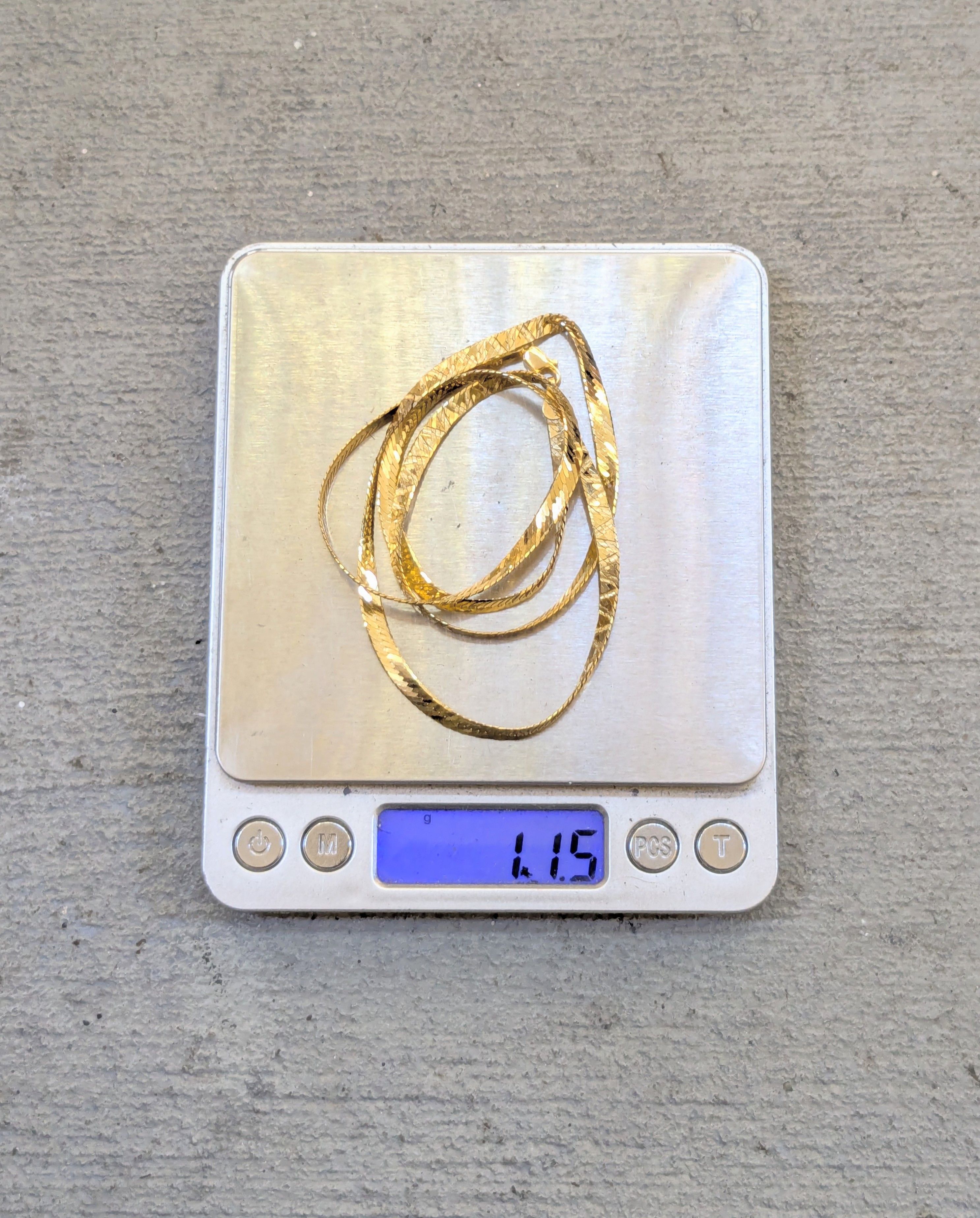 Sterling Silver Vintage Sterling Silver Necklace Herringbone Vermeil 24" Size ONE SIZE - 11 Thumbnail