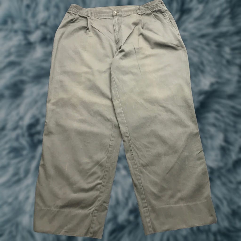Brooks Brothers VINTAGE Brooks Brothers Pants Men 38x26 Twill Chino Green Regular High Rise 90s Preppy Casual Size US 38 / EU 54 - 1 Thumbnail