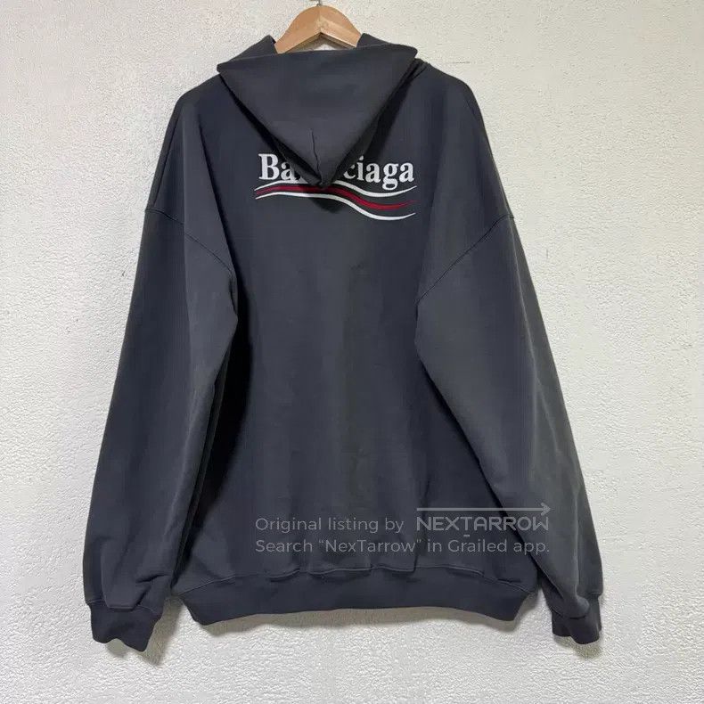 Balenciaga Balenciaga Logo Printed Hooded Long Sleeve Sweatshirt Size US M / EU 48-50 / 2 - 2 Thumbnail
