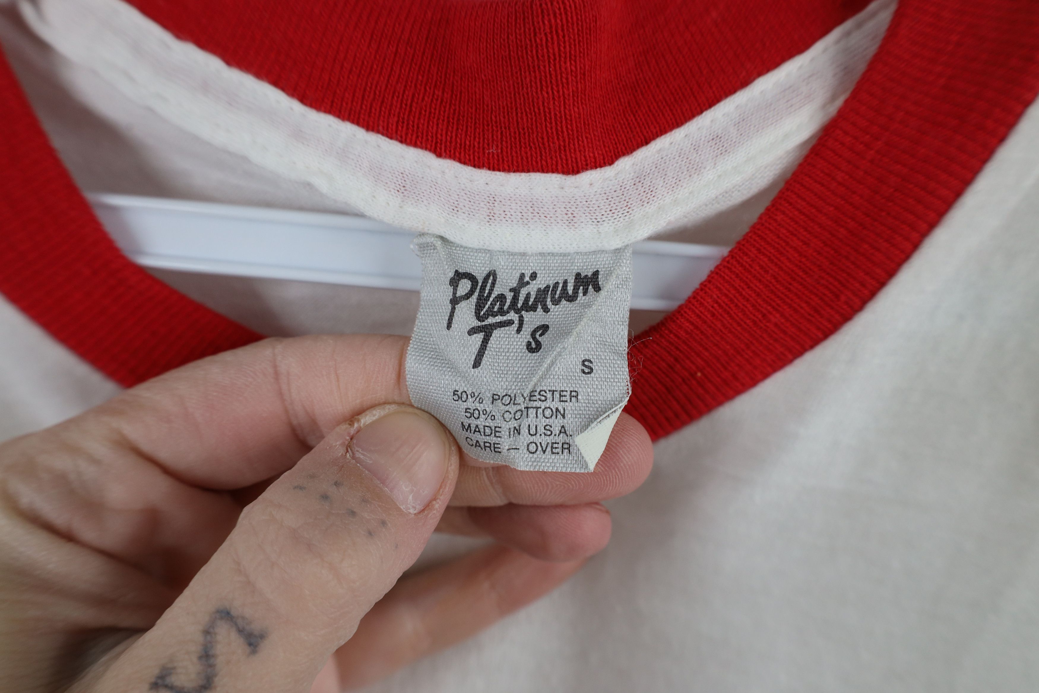 Vintage Vintage 80s Run Walk Short Sleeve Ringer T-Shirt USA Size S / US 4 / IT 40 - 7 Thumbnail