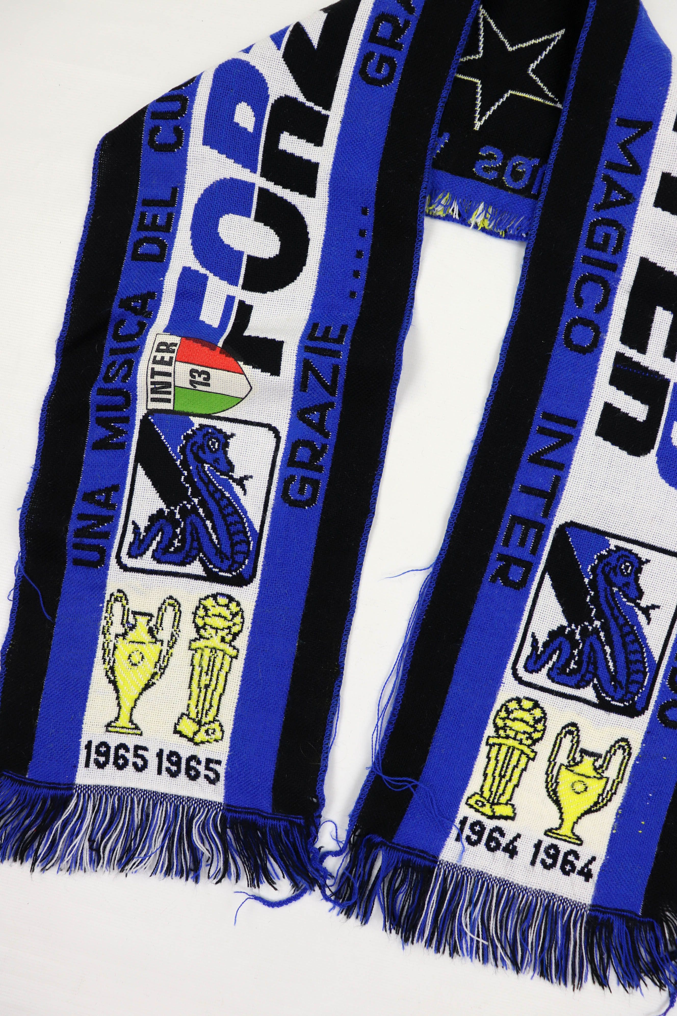 Vintage Vintage Forza Inter Blue Distressed Soccer Football Scarf Size ONE SIZE - 4 Thumbnail