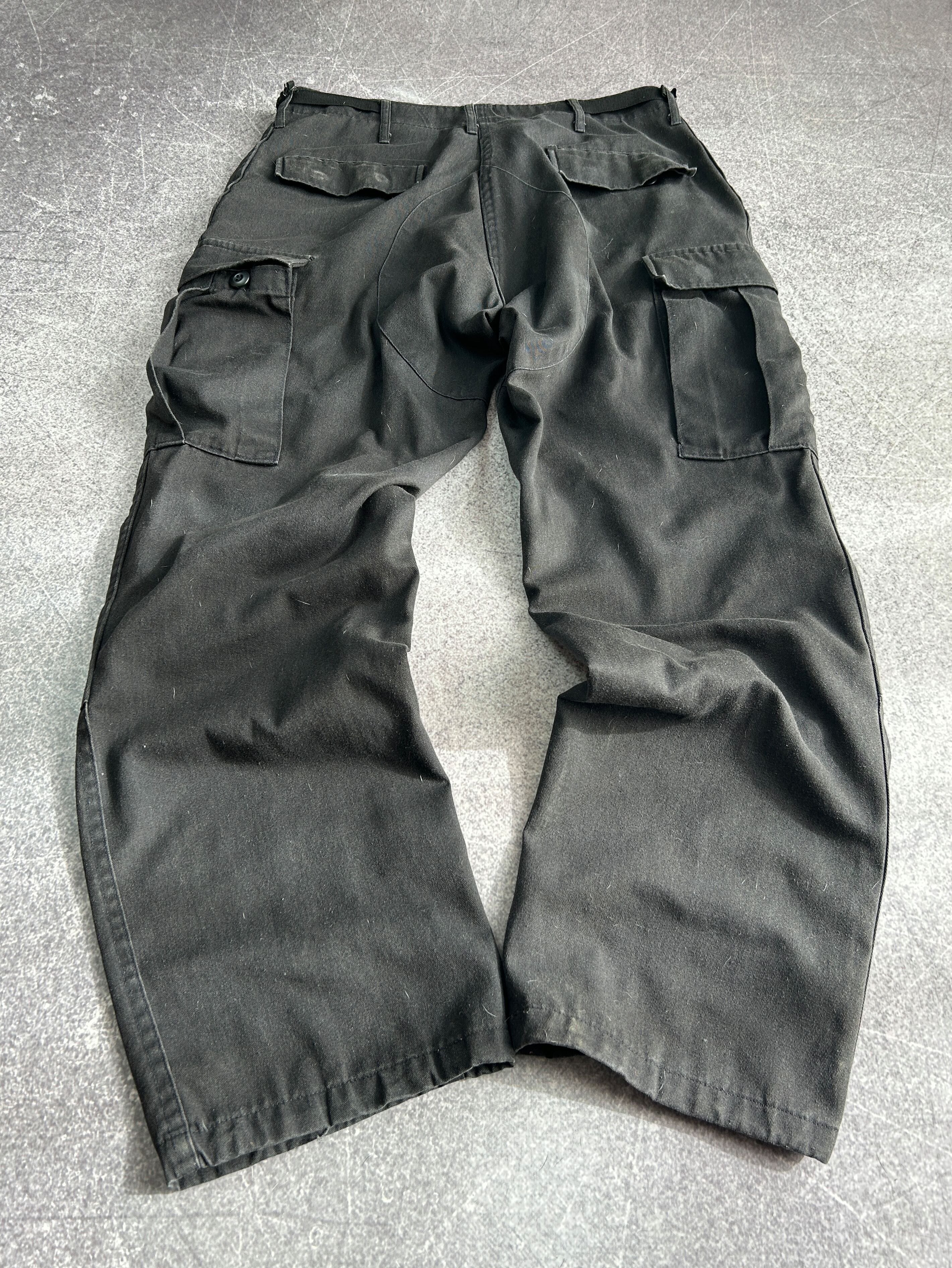 Vintage VTG Balenciaga Rick Owens Style Black Cargo Jeans 90s Y2K Size US 32 / EU 48 - 1 Thumbnail