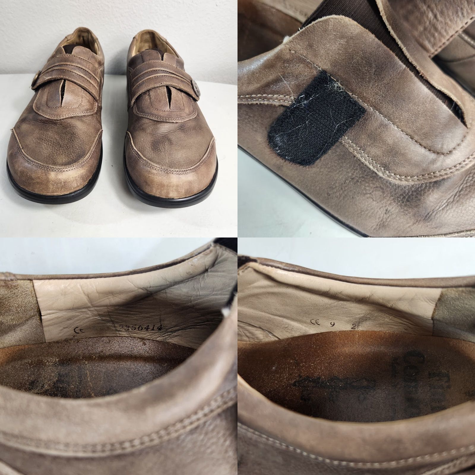 Vintage Finn Comfort Mens Tan Hook & Loop Closure Comfort Shoes-Size 9 Size US 9 / EU 42 - 8 Thumbnail