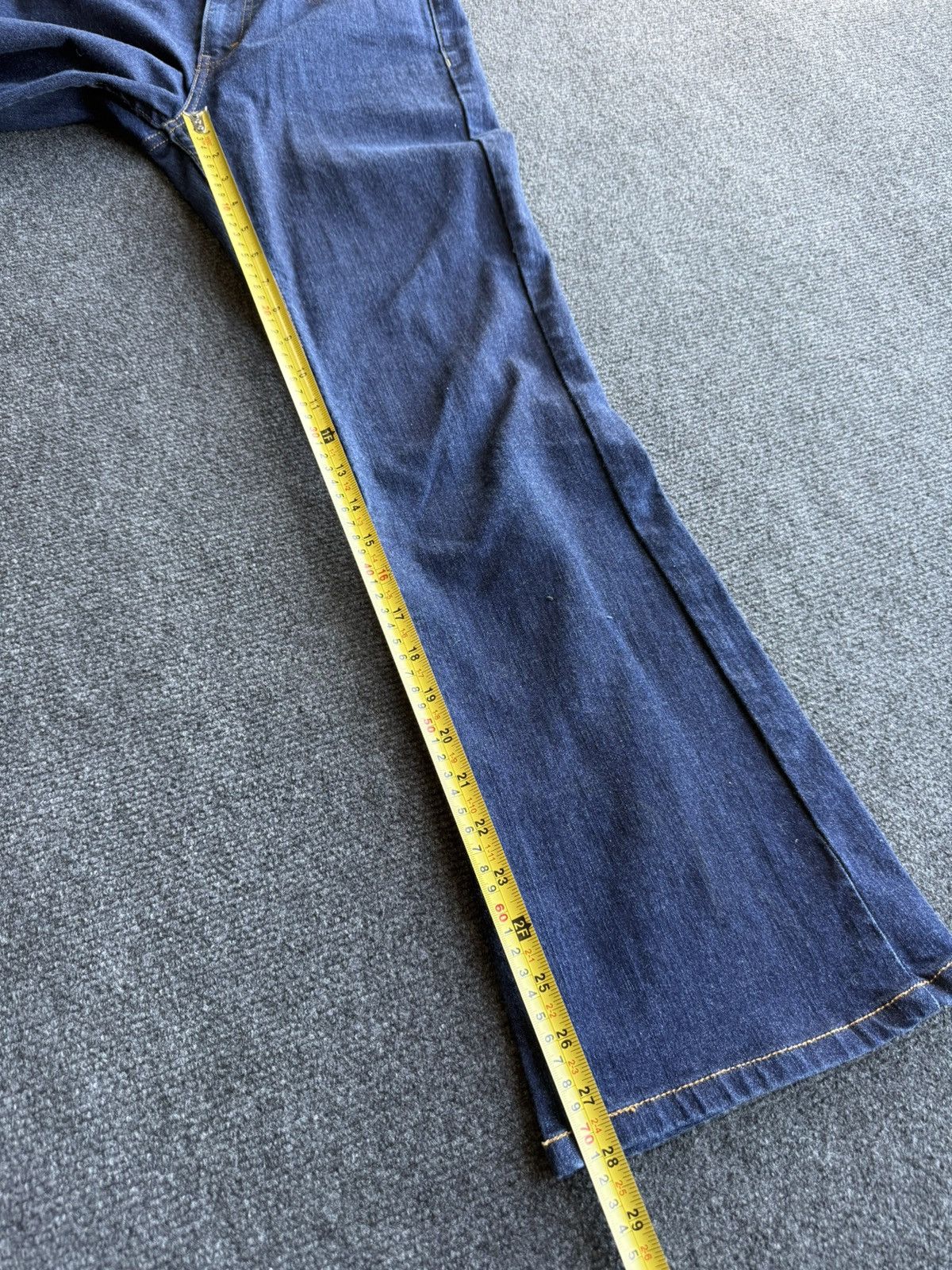 Levi's 00s Retro Levis Flare Jeans Dark Indigo Y2K Bootcut W27 Size 27" / US 4 / IT 40 - 13 Thumbnail