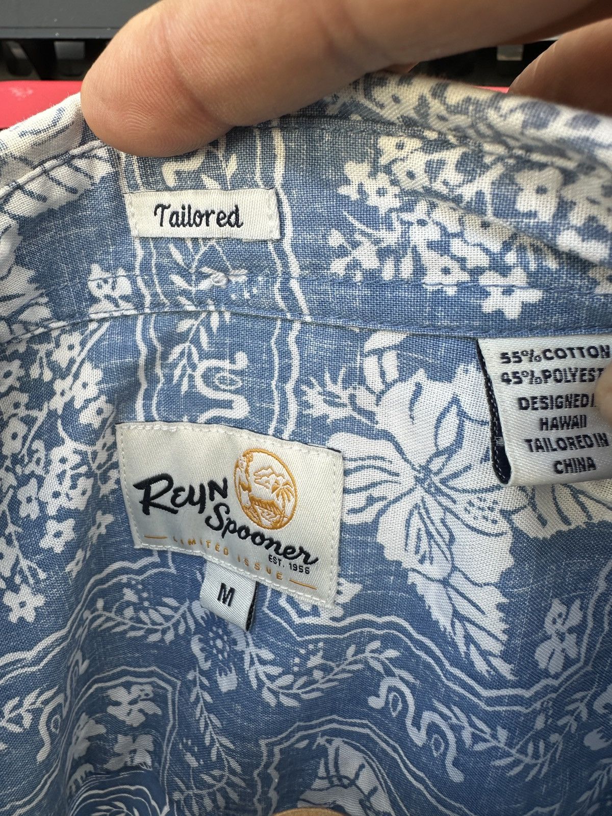 Reyn Spooner Reyn Spooner Tailored Fit Hawaiian Print Blue Men's M Size US M / EU 48-50 / 2 - 4 Thumbnail