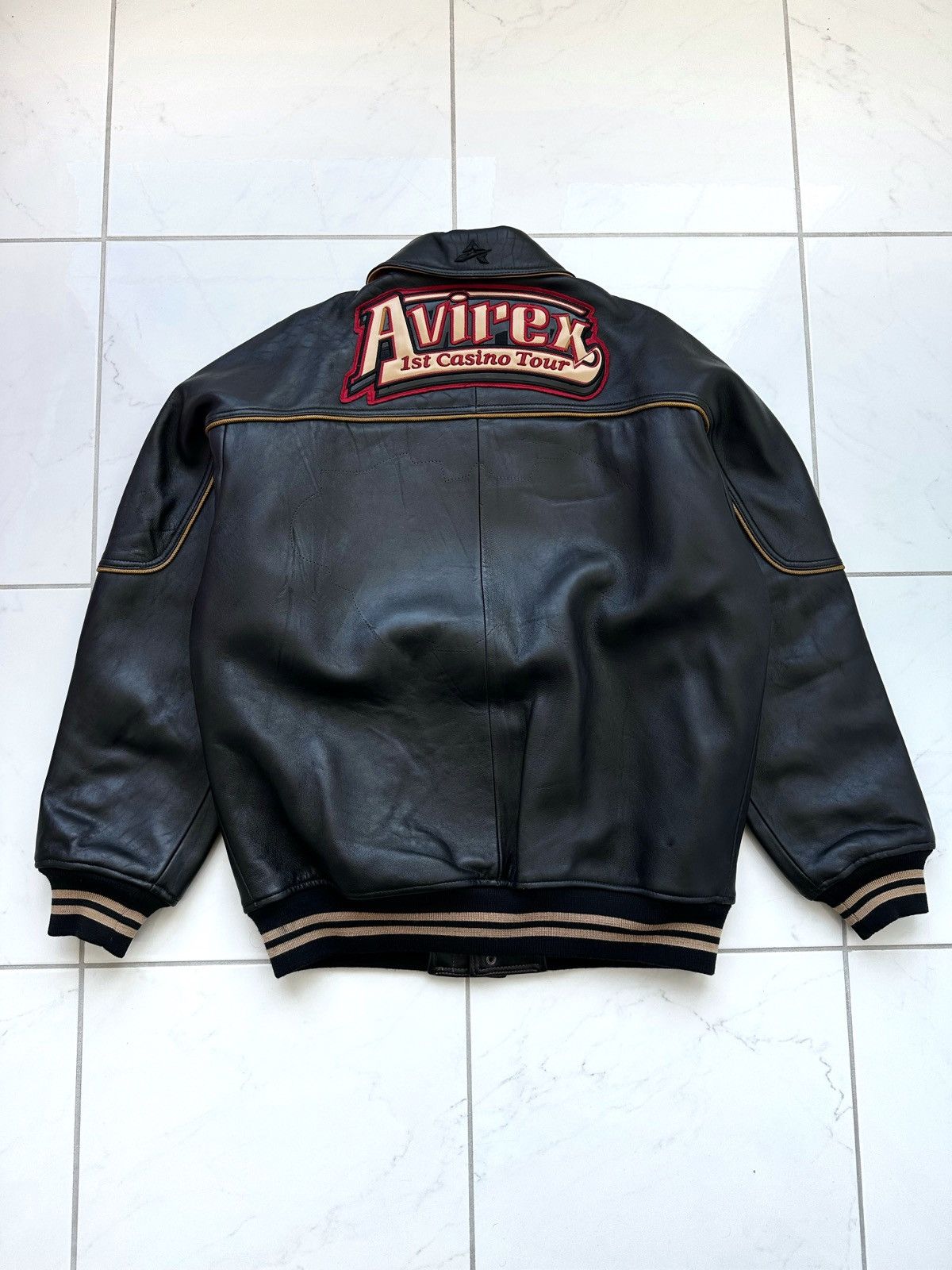 Avirex Vintage Avirex New York 1st Casino Tour Leather Jacket Size US L / EU 52-54 / 3 - 2 Thumbnail