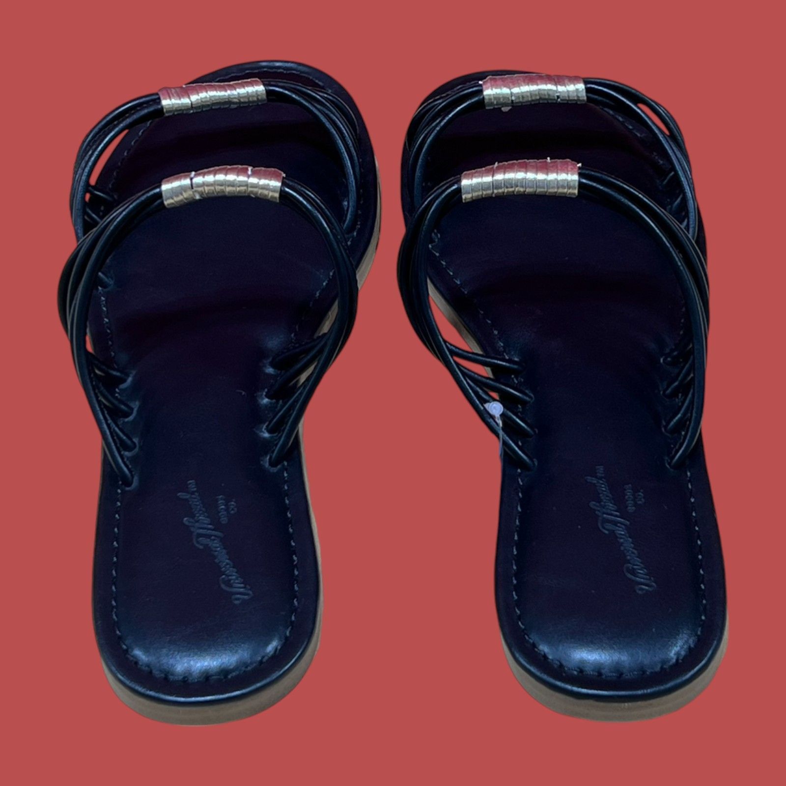 Other Universal Thread - Women's Aura Two Band Slide Sandals - Bla Size US 7.5 / IT 37.5 - 5 Thumbnail