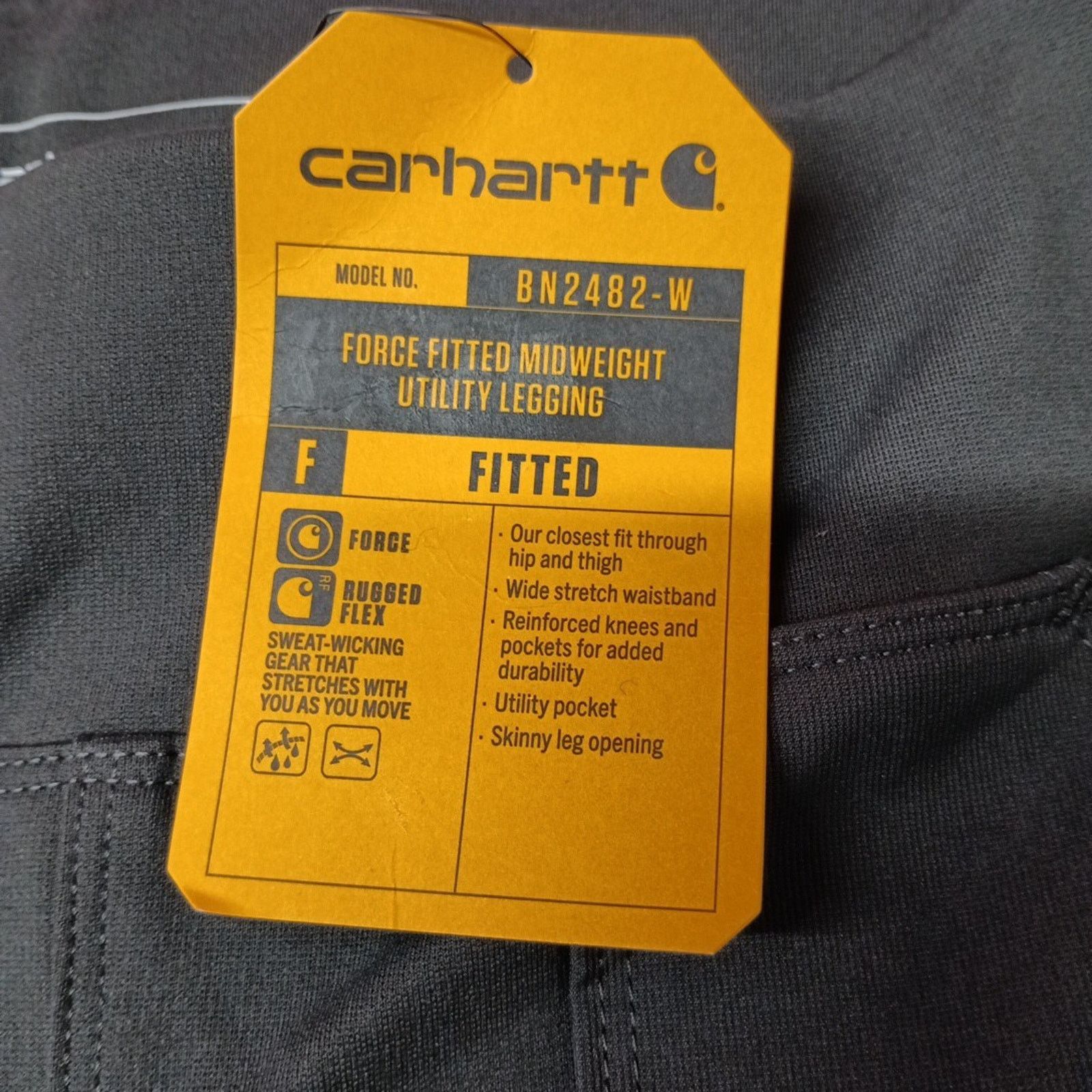 Carhartt New Carhartt Women's S Fitted Midweight Utility Legging Gray Size 28" / US 6 / IT 42 - 6 Thumbnail