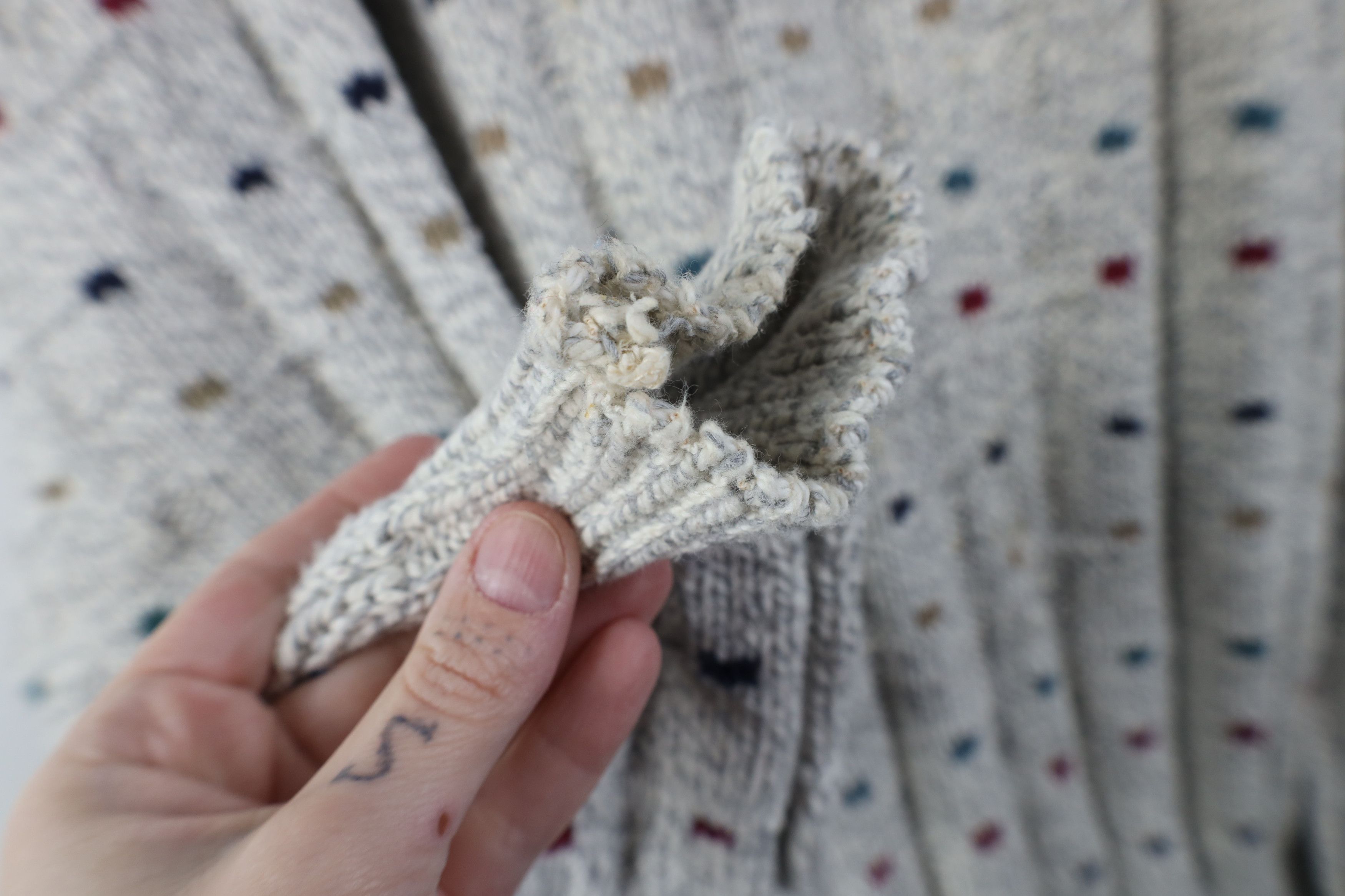 Vintage Vintage 90s Streetwear Chunky Cotton Knit Sweater USA Size US M / EU 48-50 / 2 - 7 Thumbnail
