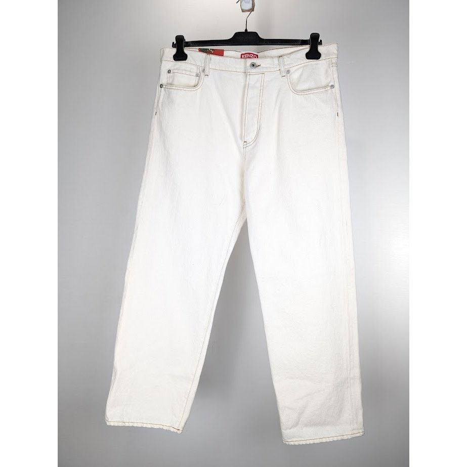 Kenzo o1rshd1 Denim Pant in White Size US 36 / EU 52 - 2 Thumbnail