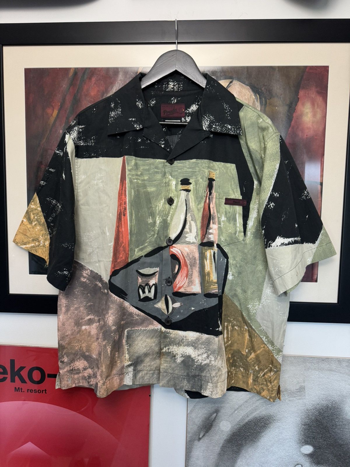 Prada Prada Frankenstein Rose Button Up Bowling Shirt | Grailed