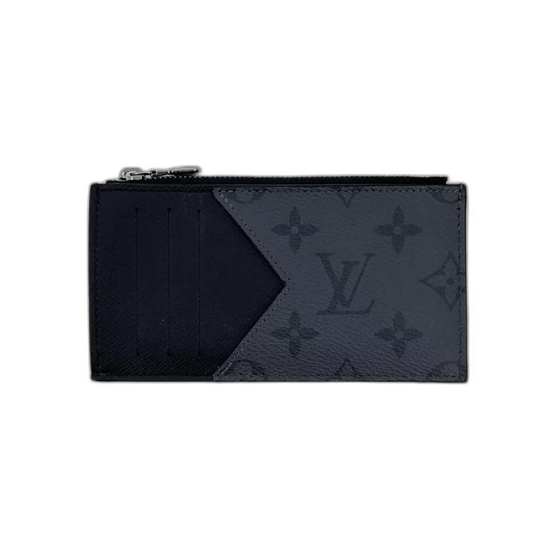 Louis Vuitton Louis Vuitton Black Gray Logo Leather Wallet -2505 Size ONE SIZE - 1 Thumbnail