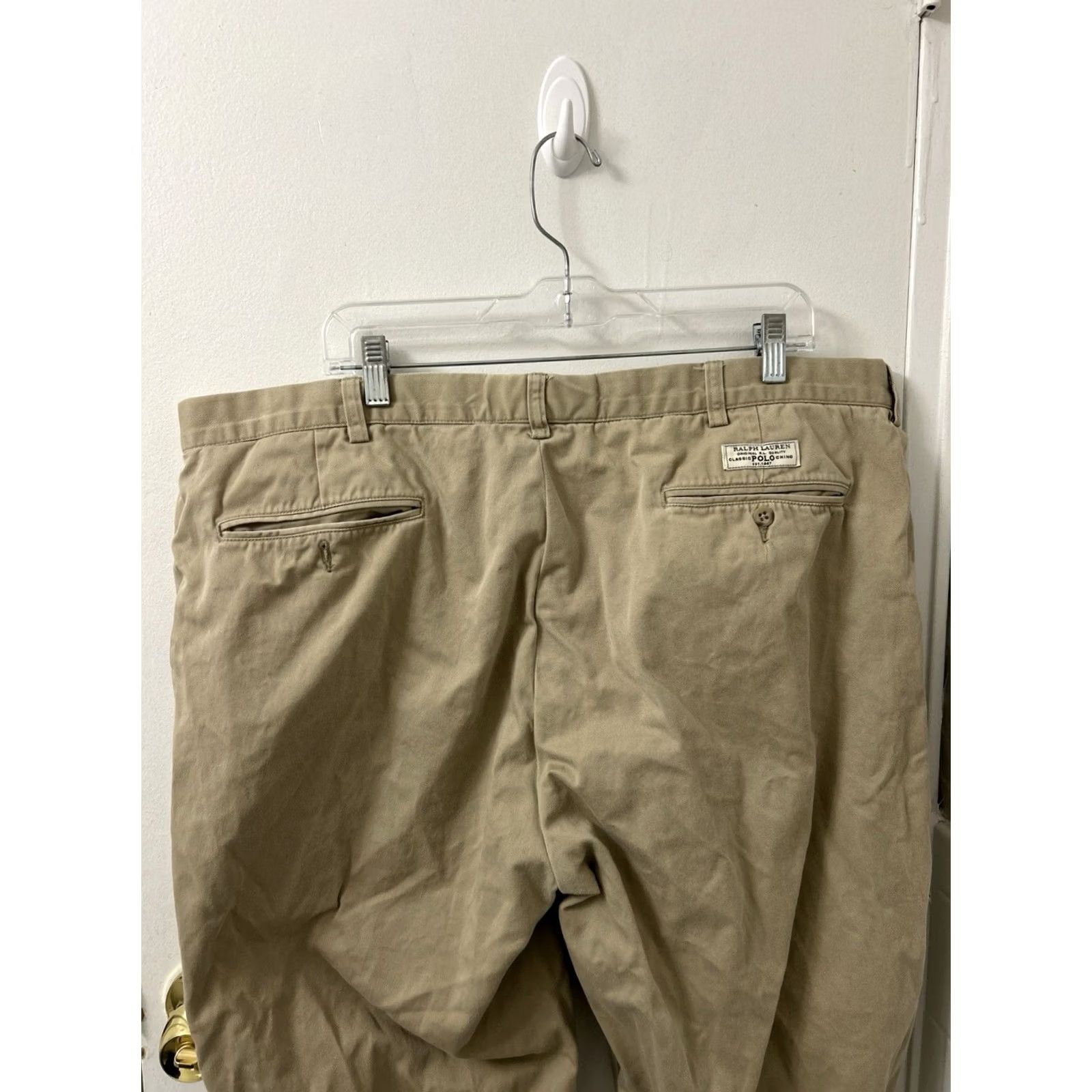 Polo Ralph Lauren VINTAGE Polo Ralph Lauren Chino Pants Mens 44x34 Tan Classic Fit Trousers Size US XXL / EU 58 / 5 - 7 Thumbnail