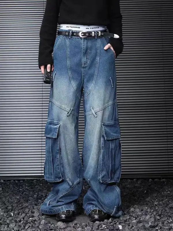 Japanese Brand VIBE vintage multi-pocket work baggy jeans Size US 32 / EU 48 - 6 Thumbnail