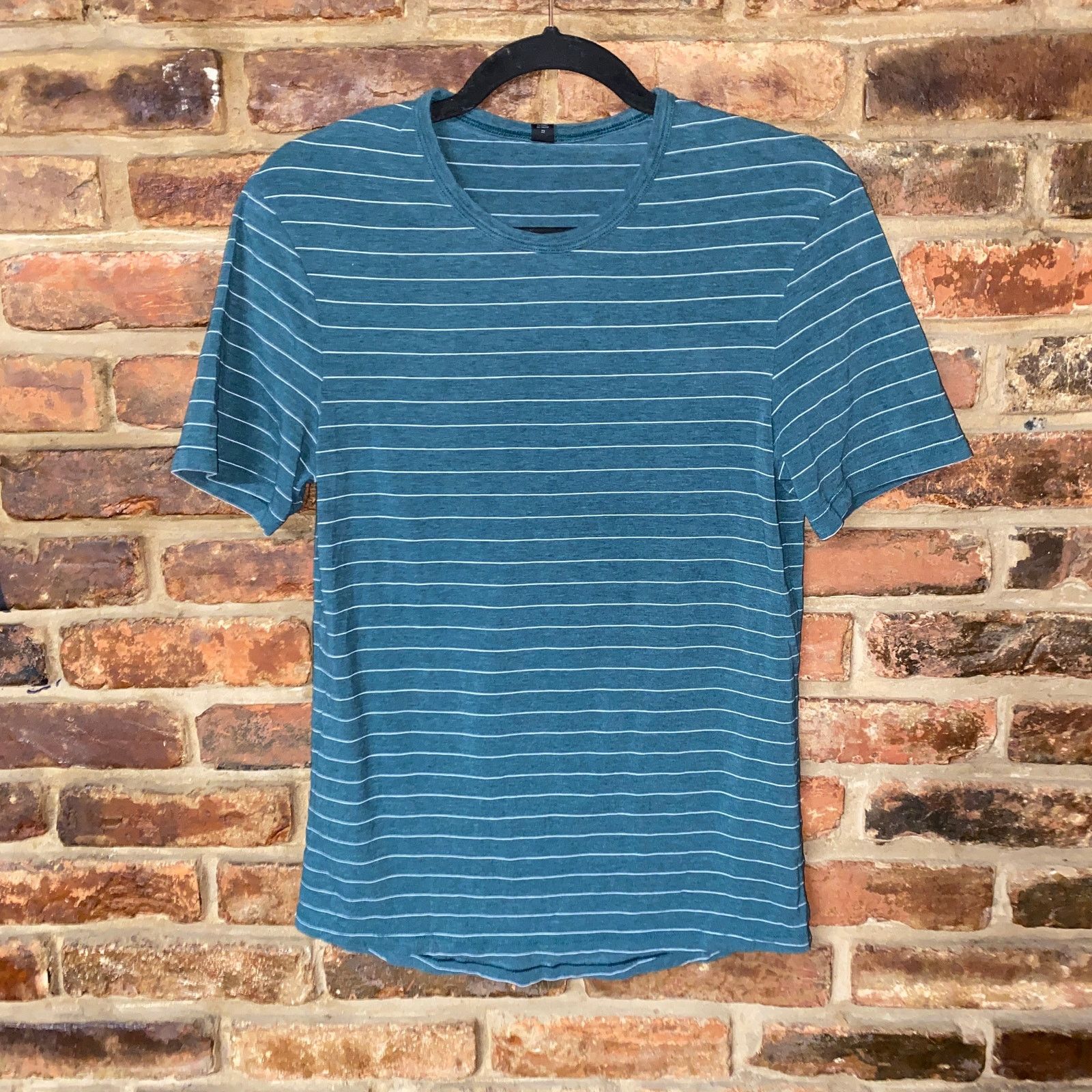 Other Teal Green & White Striped Short Sleeve Athletic T-Shirt XS Size XS / US 0-2 / IT 36-38 - 1 Thumbnail